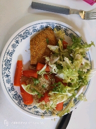 Salade et pain grillé