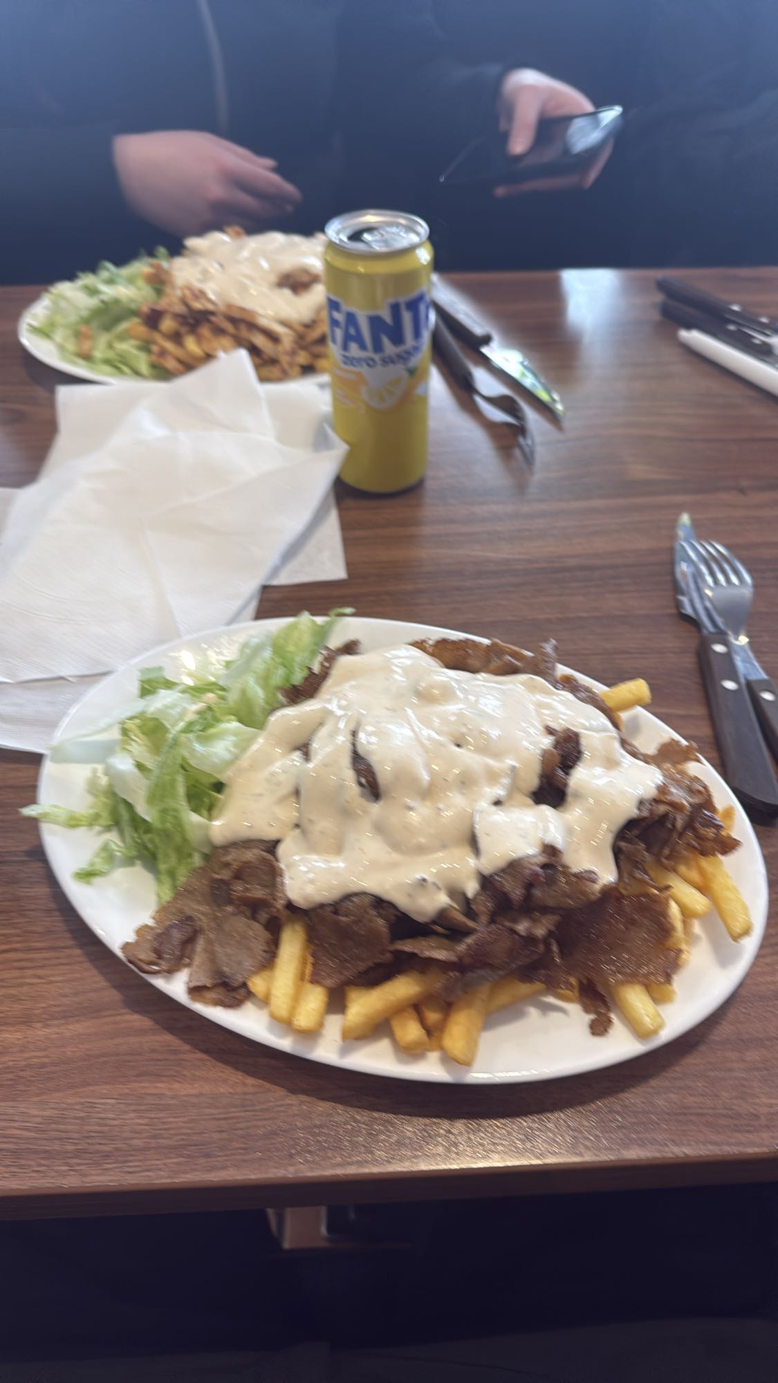 Kebabtallrik med sås