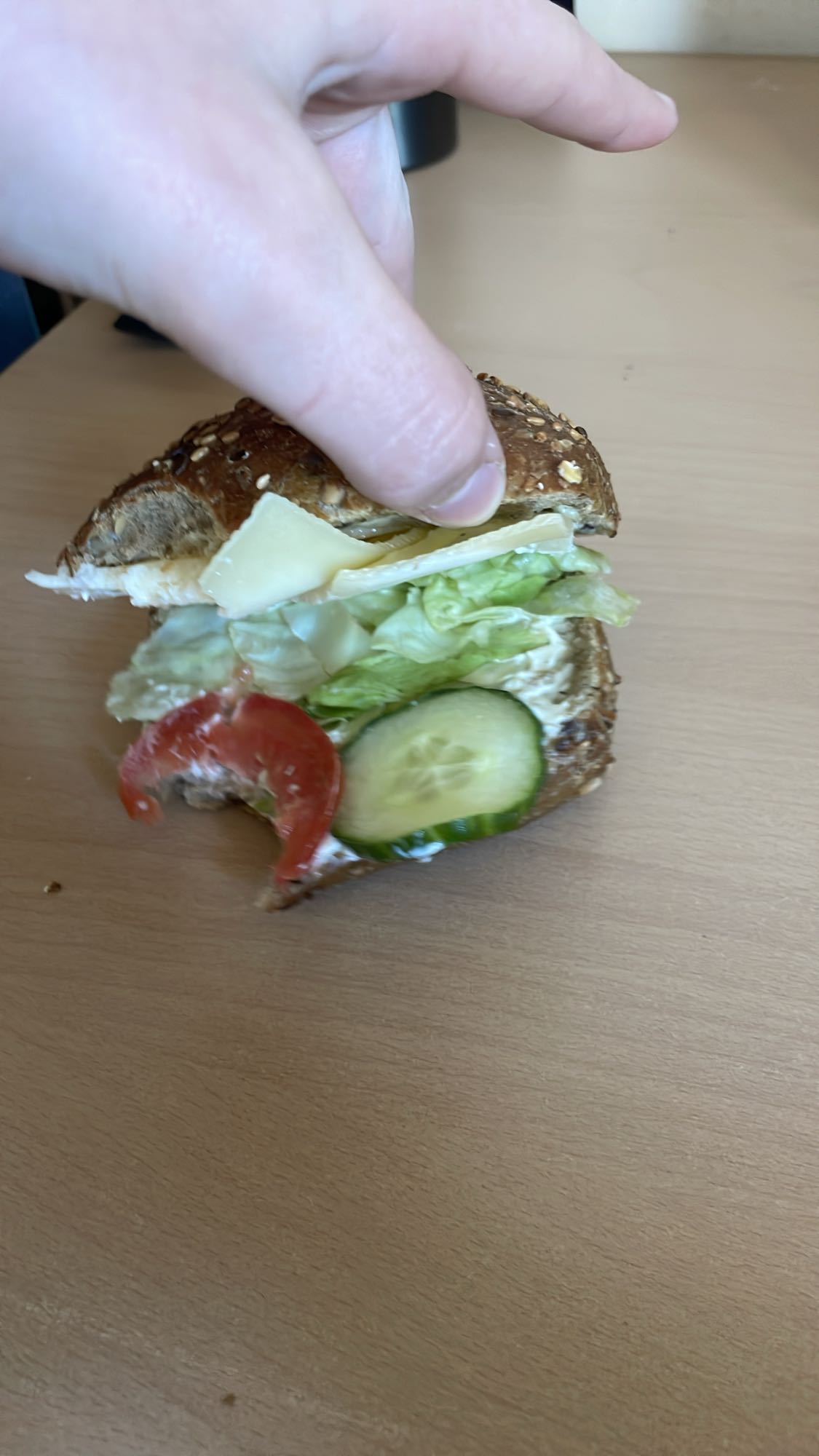 Vollkorn-Käsesandwich