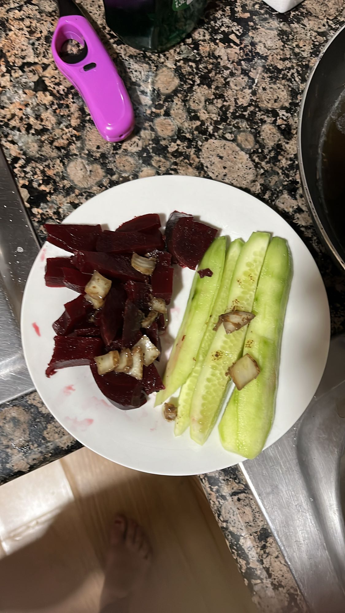 Betterave et concombre