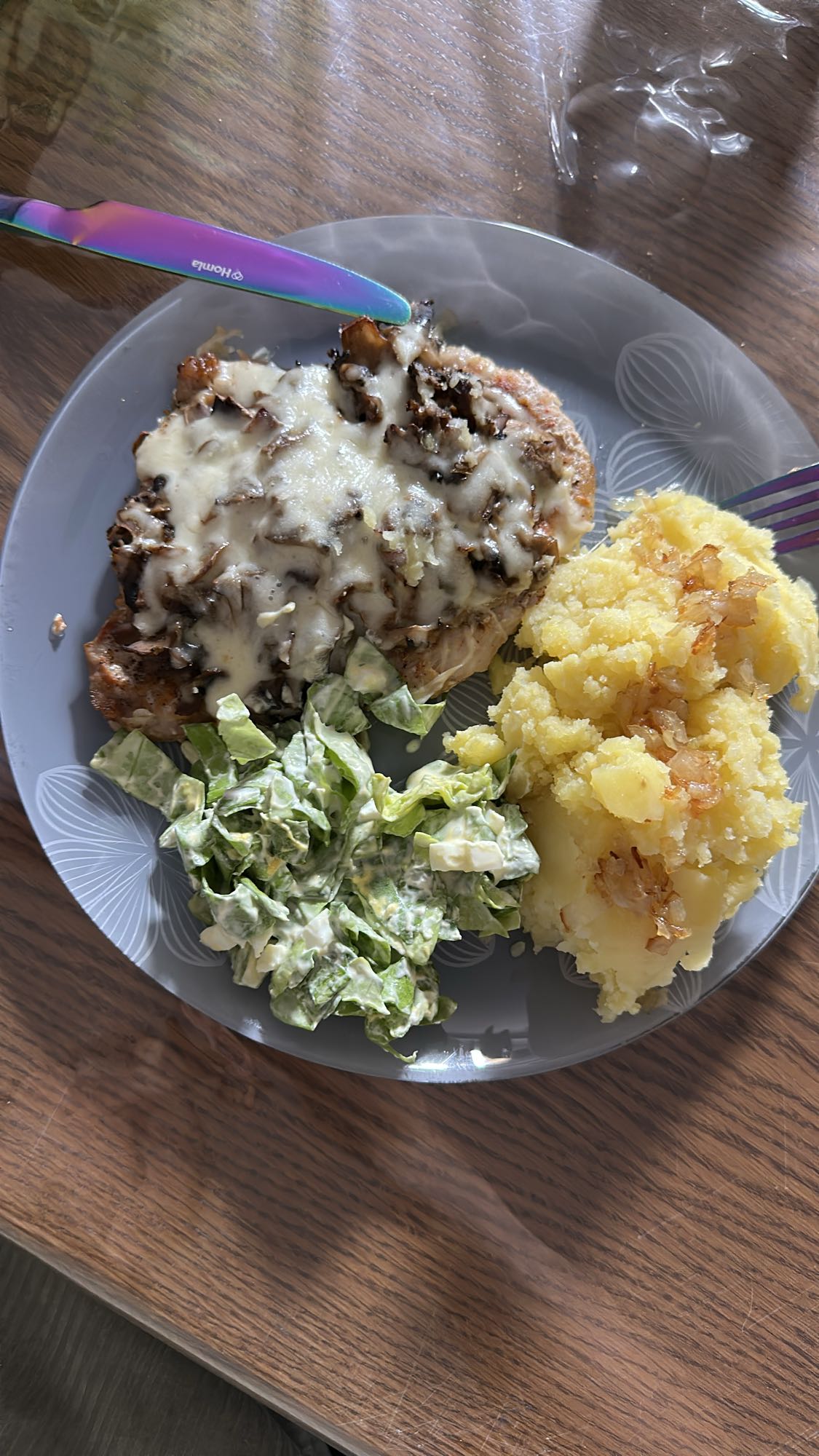 Schab z serem i ziemniaki