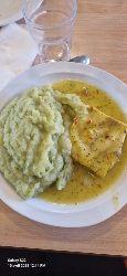 Poisson et purée verte