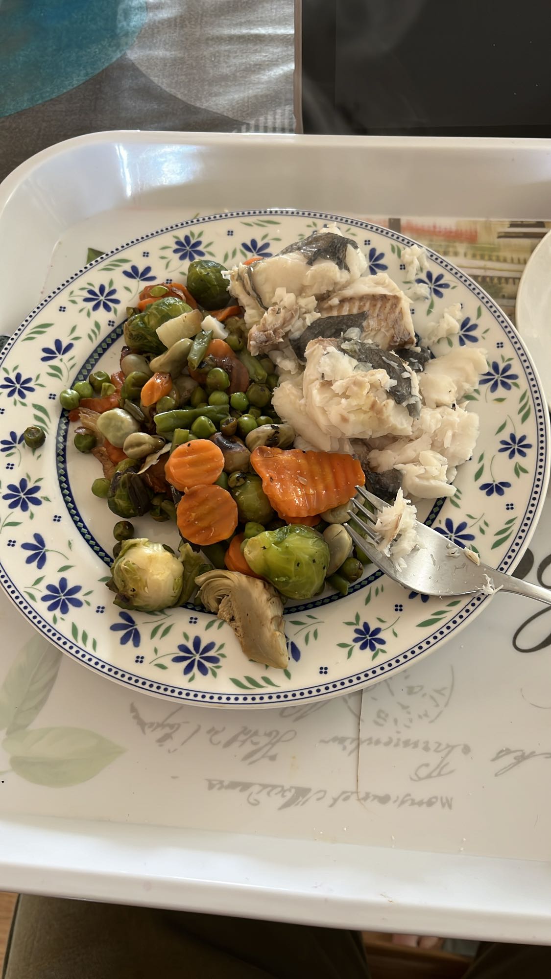 Poisson et légumes vapeur