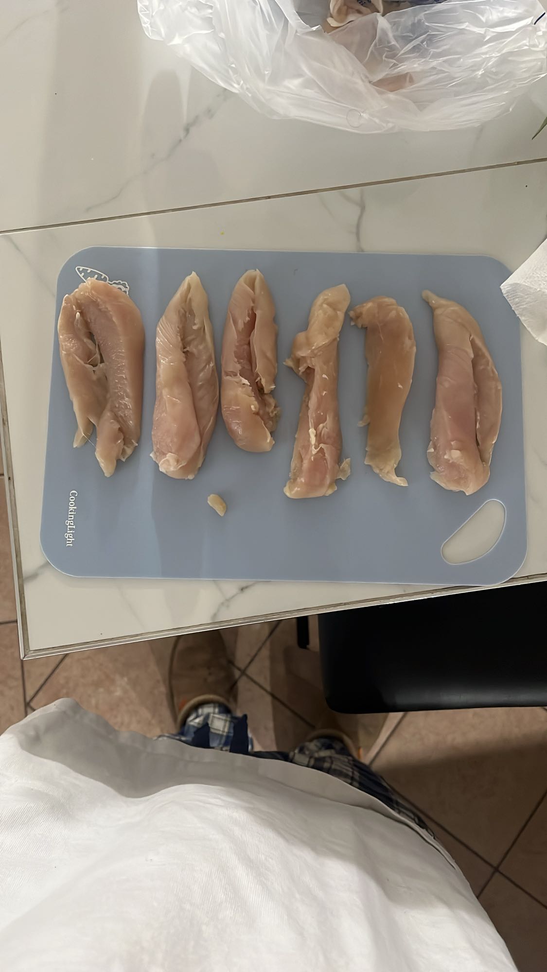 Raw Chicken Strips