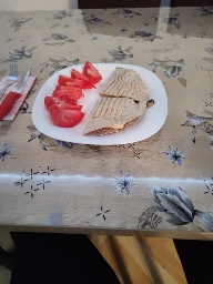 Grilled wrap with tomato