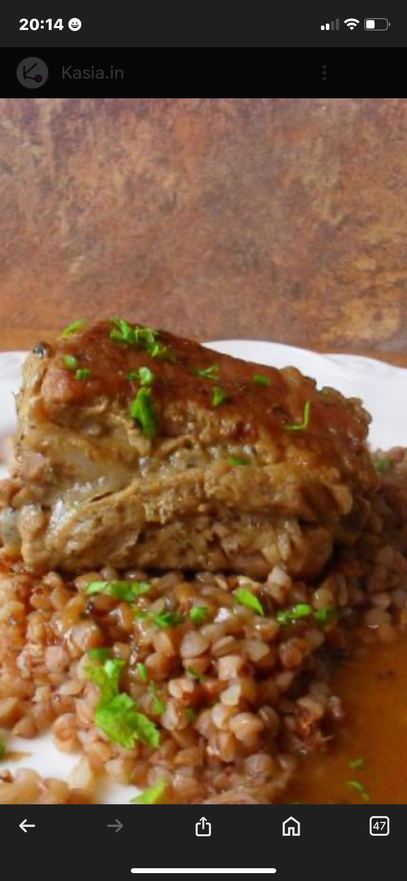 Gulasz z kaszą gryczaną