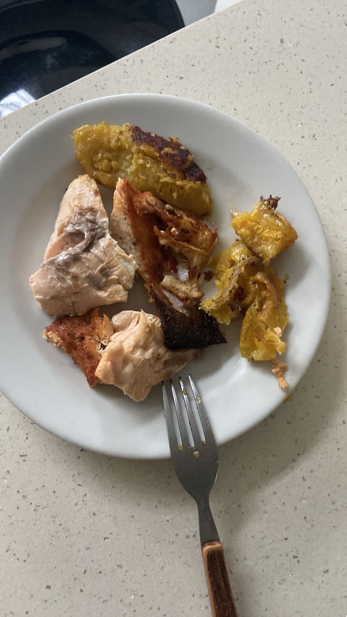 Fried fish and plantain