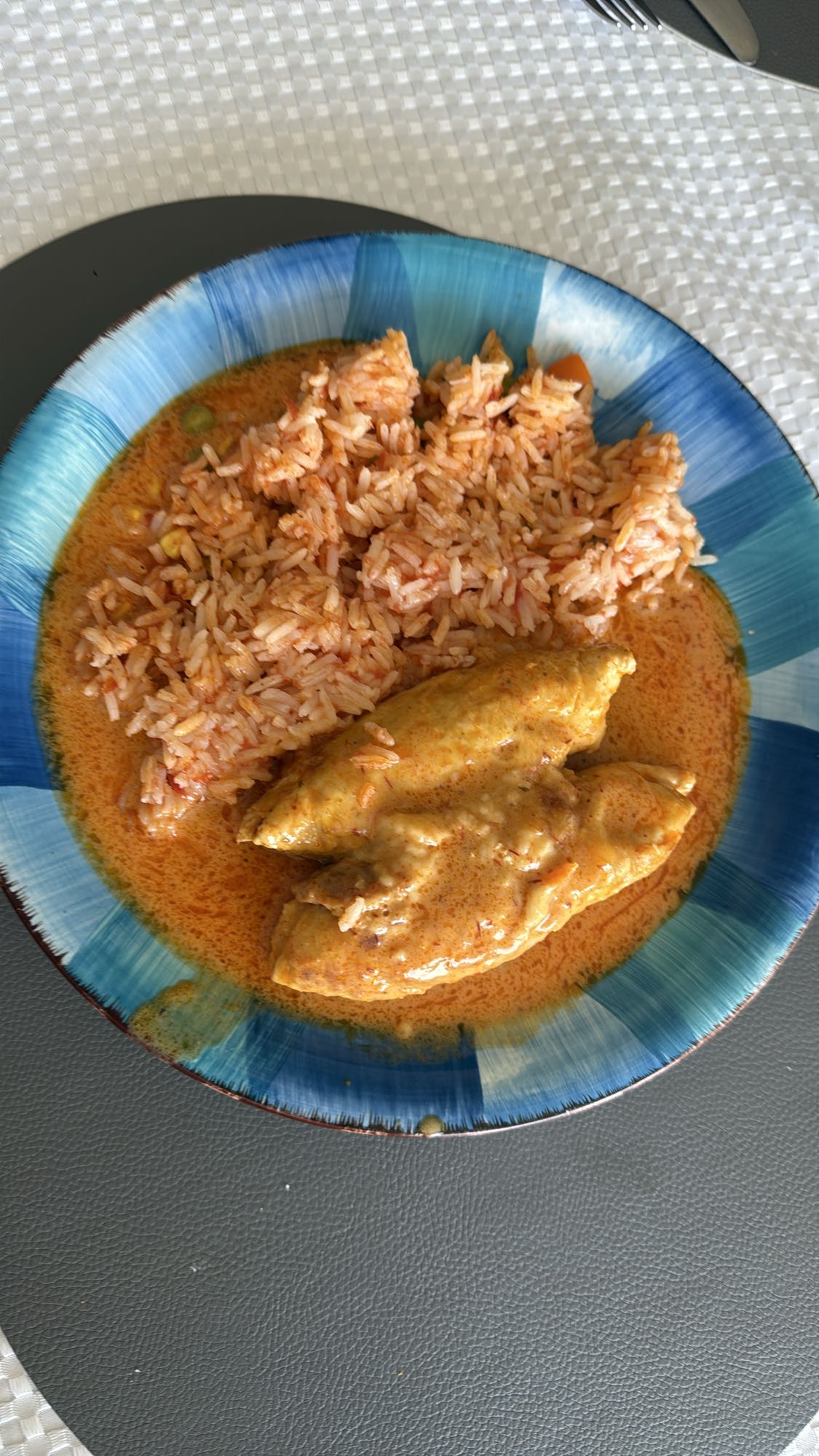 Chicken curry with rice