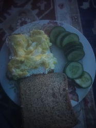 Egg sandwich with cucumber