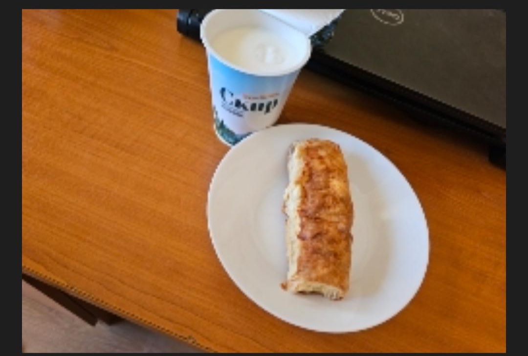 Pastry and yogurt