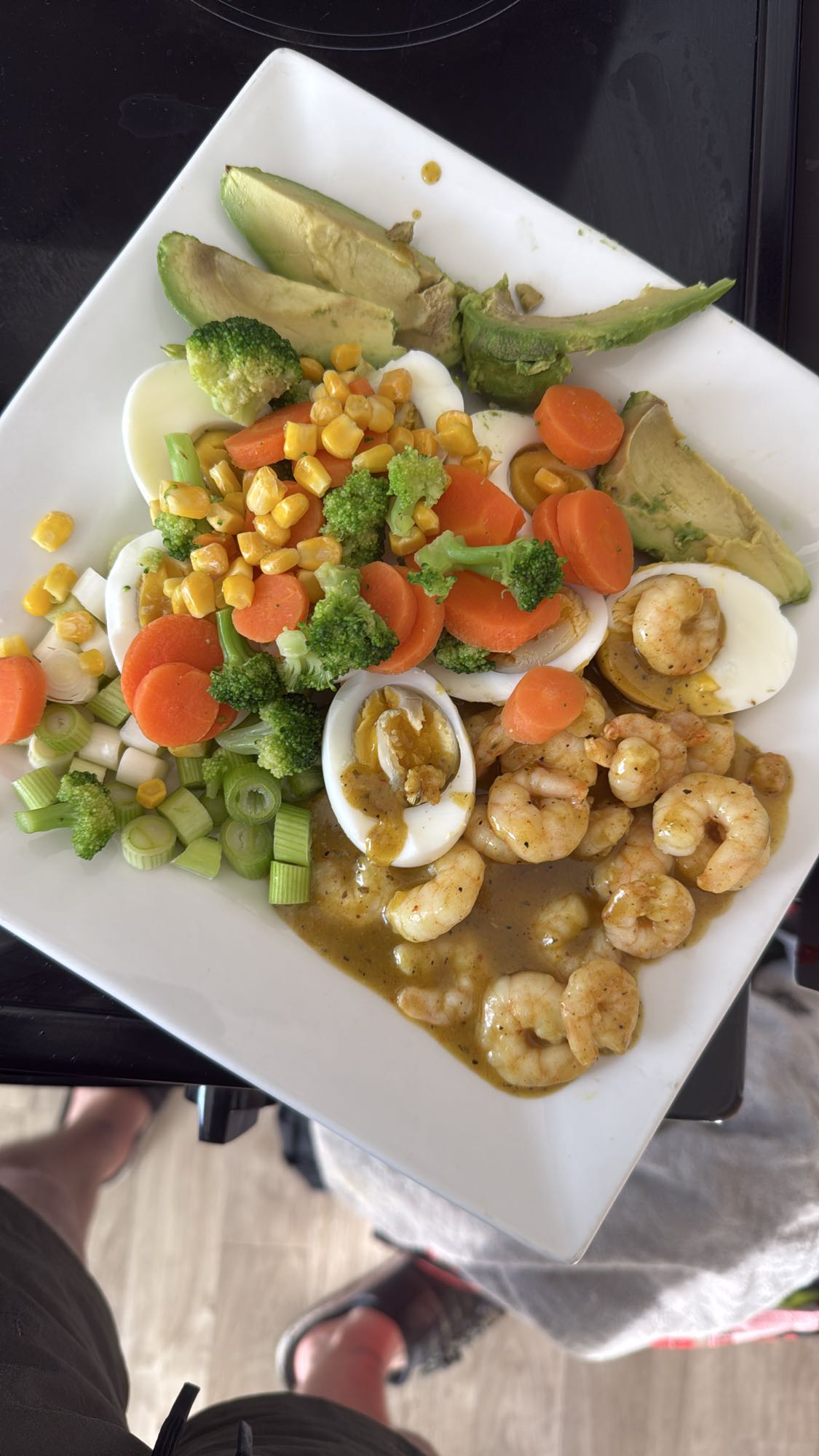 Shrimp Veggie Egg Bowl