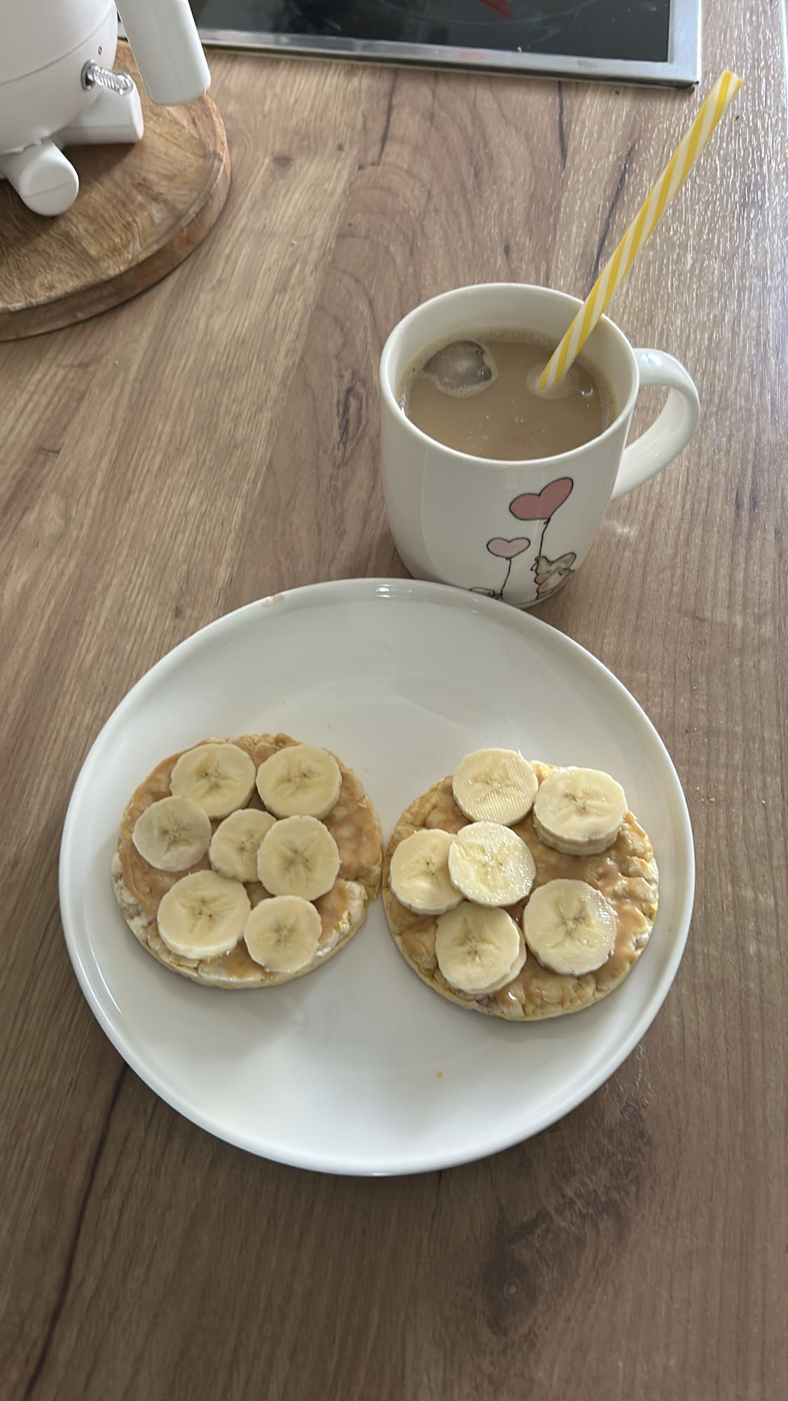 Rice cakes with banana
