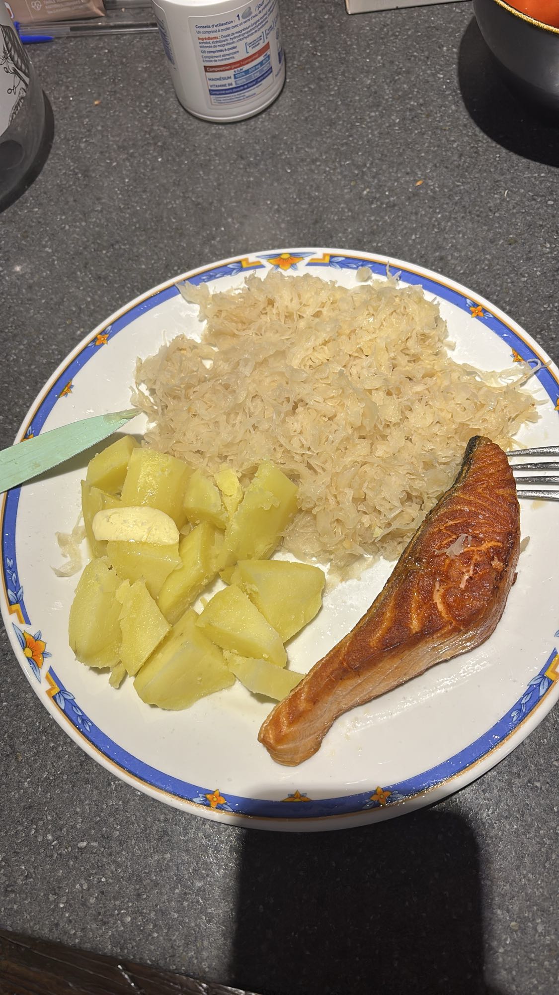 Saumon et choucroute