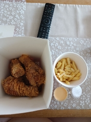 Fried Chicken and Fries