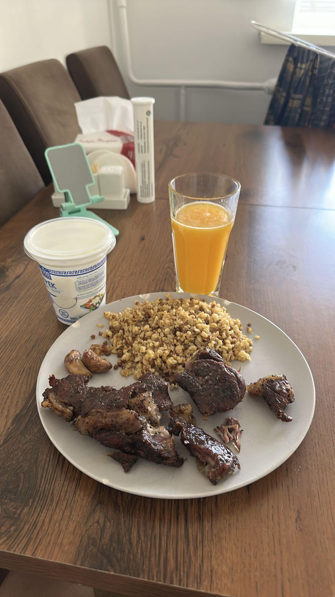 Grilled Beef with Buckwheat