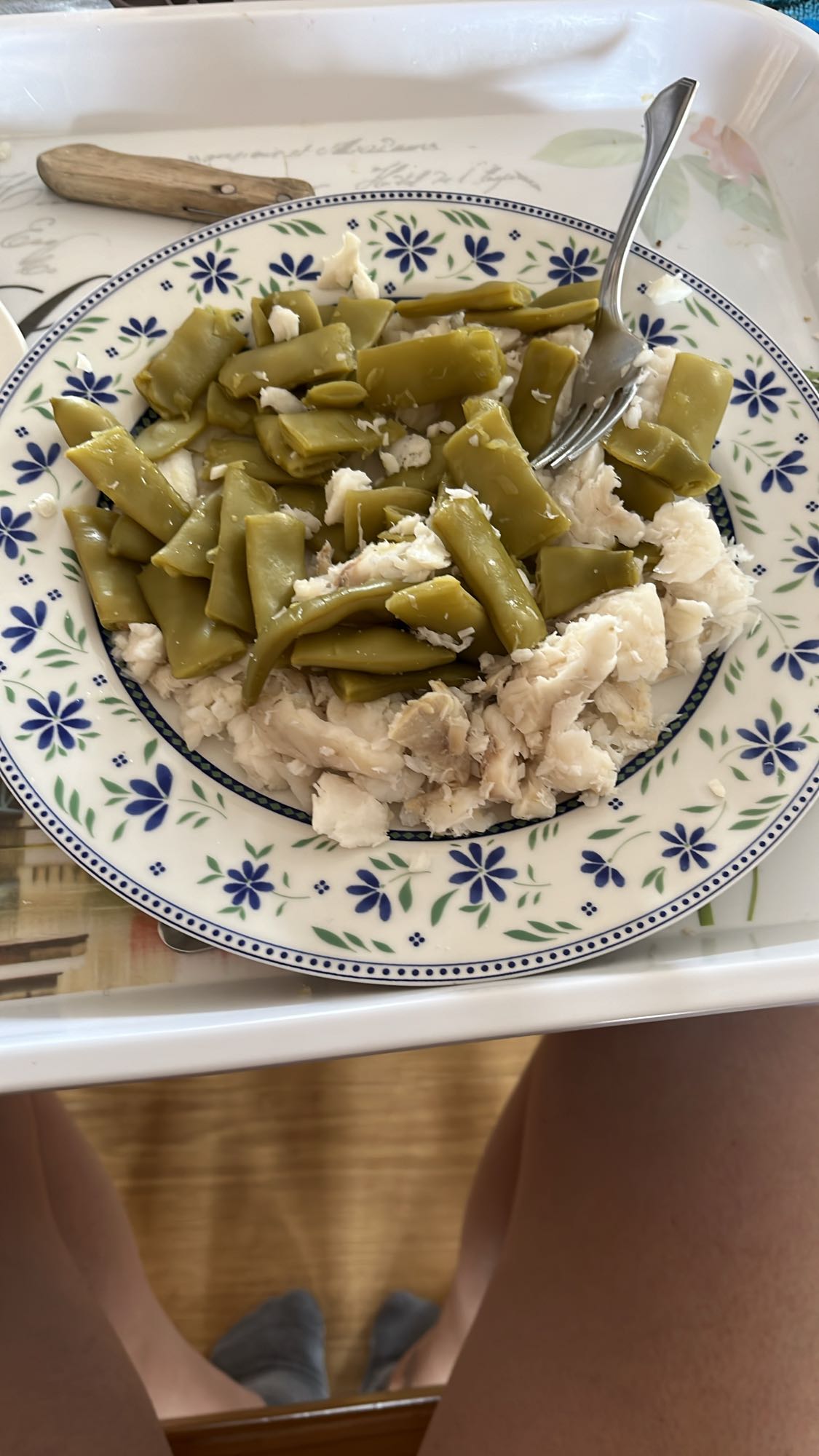 Poisson et haricots verts