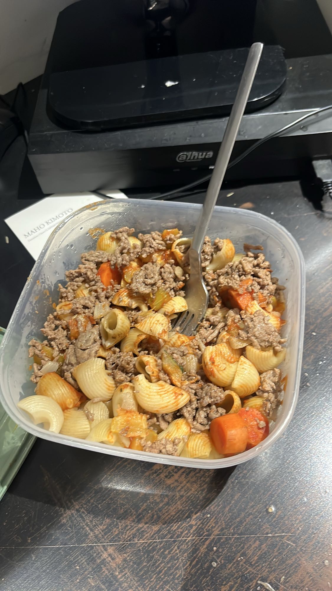 Pasta with ground beef