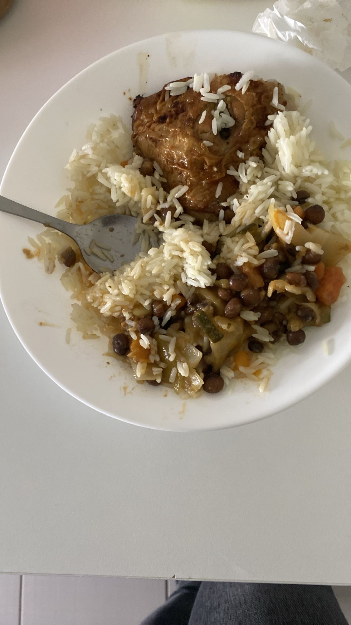 Rice with chicken and beans