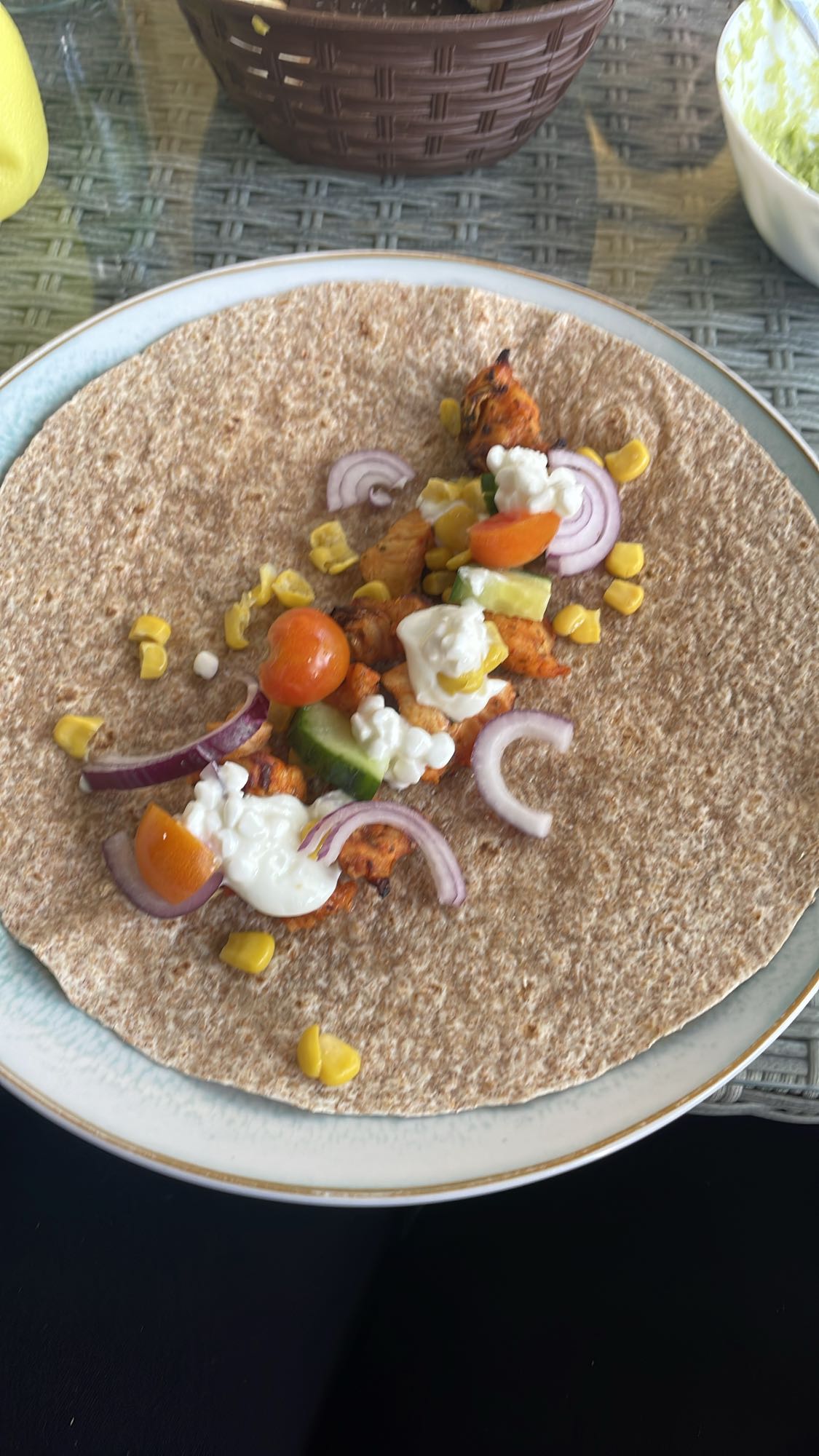 Wrap de pollo y verduras