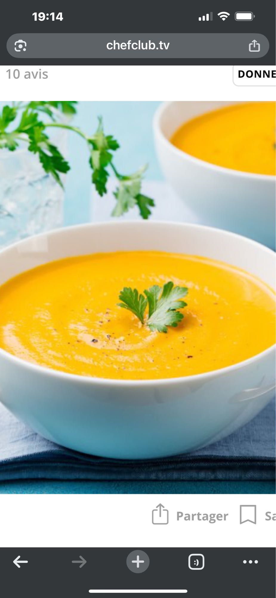 Soupe de carottes