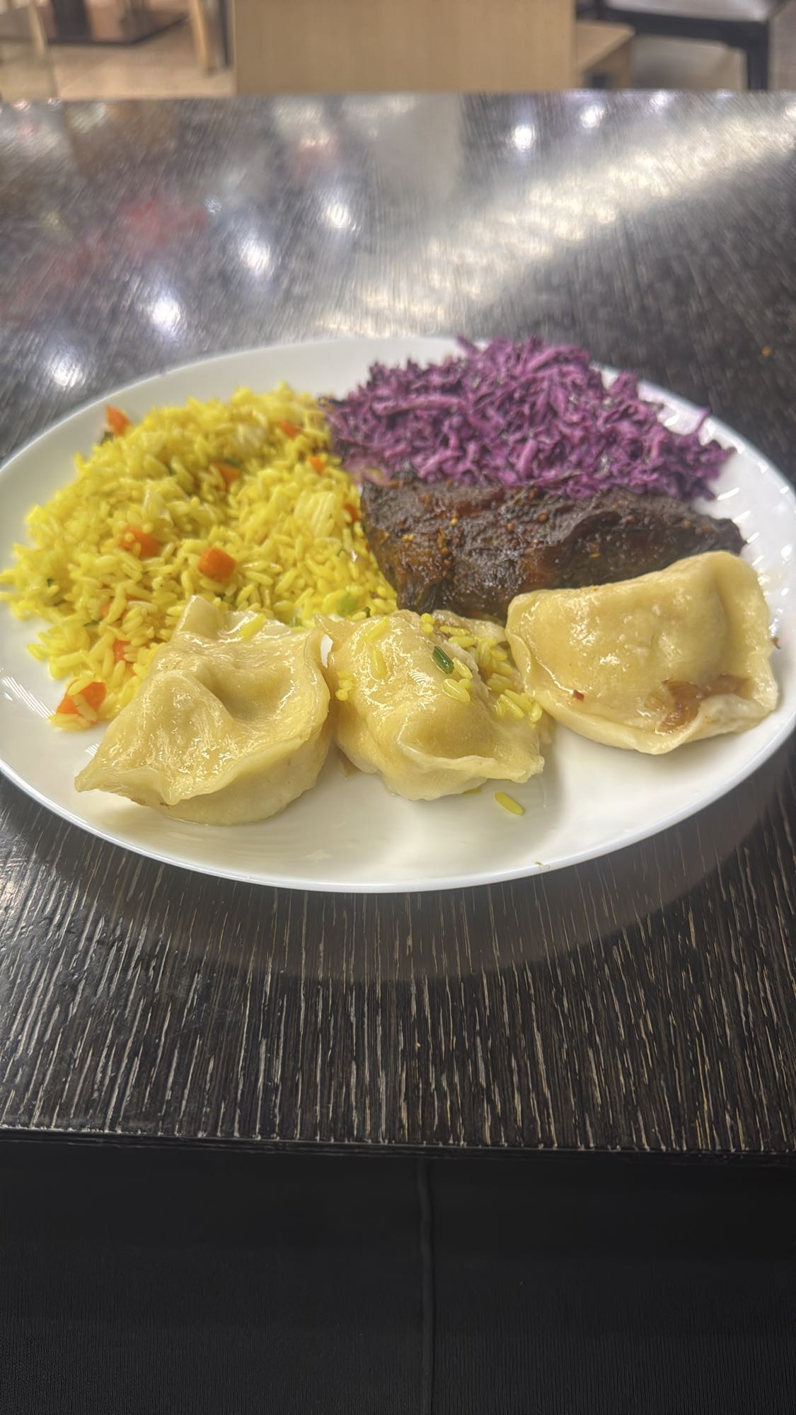 Ryż z mięsem i pierogami