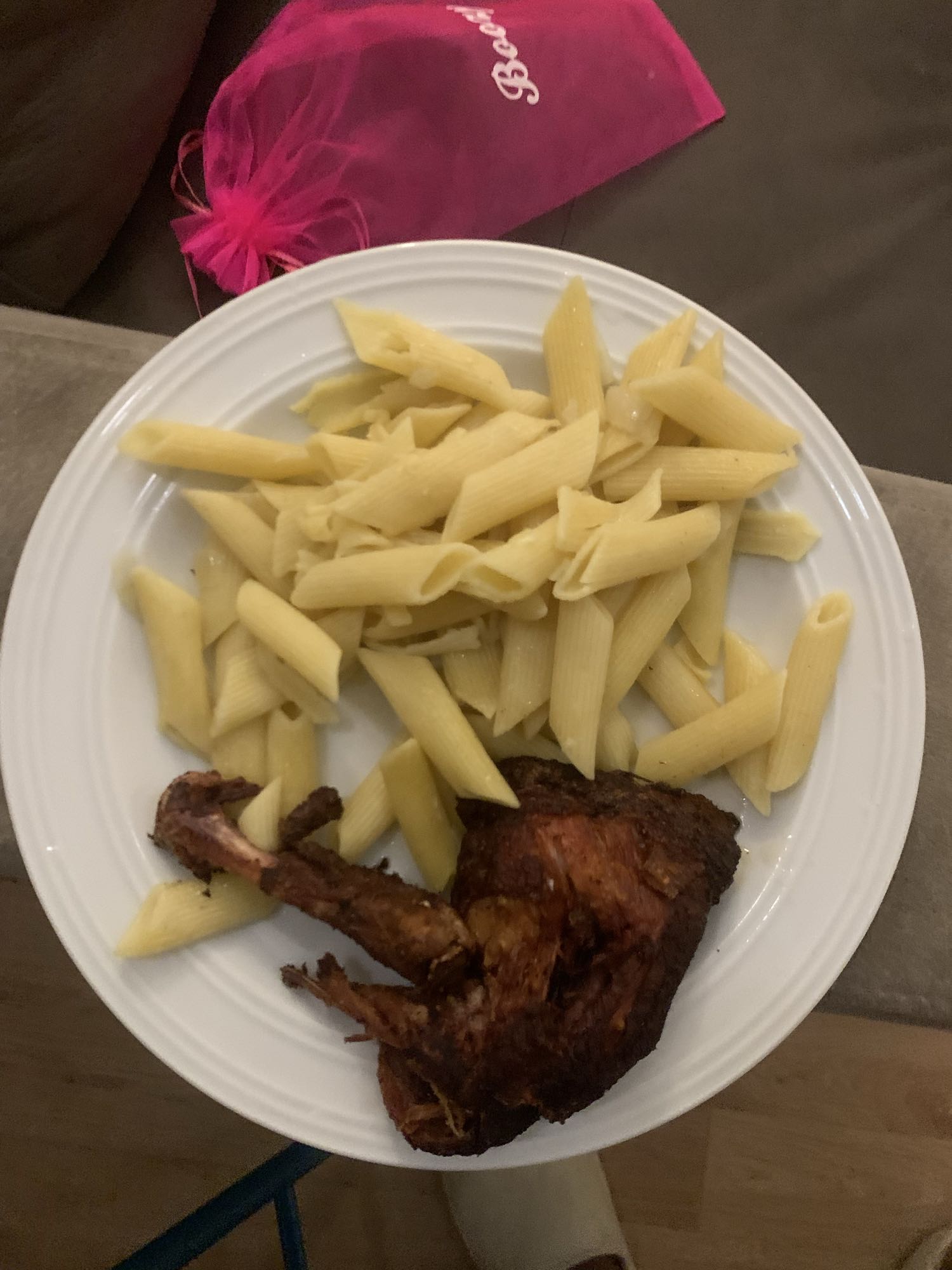 Pâtes et poulet rôti