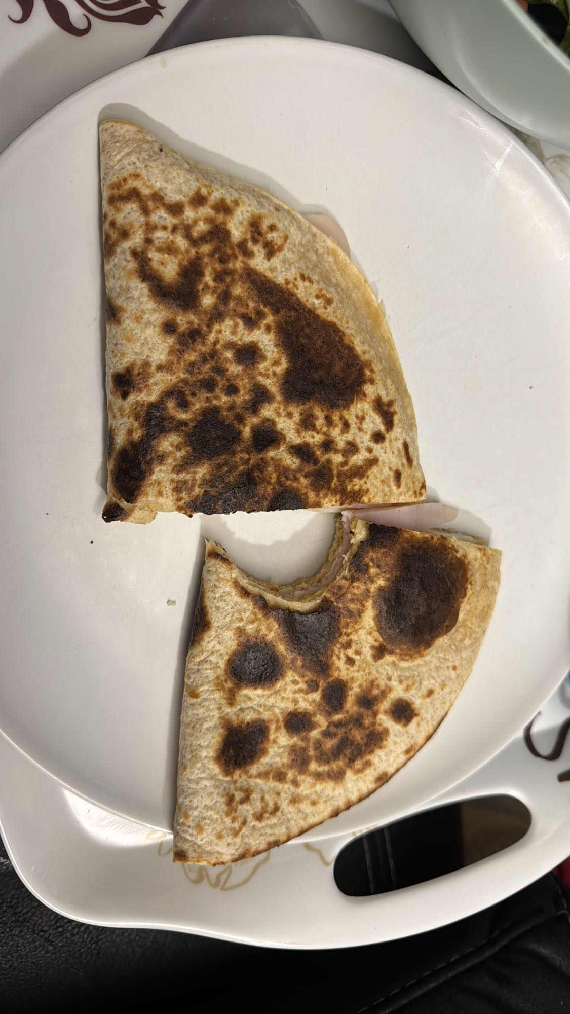 Quesadilla de avena con pavo y queso havarti light
