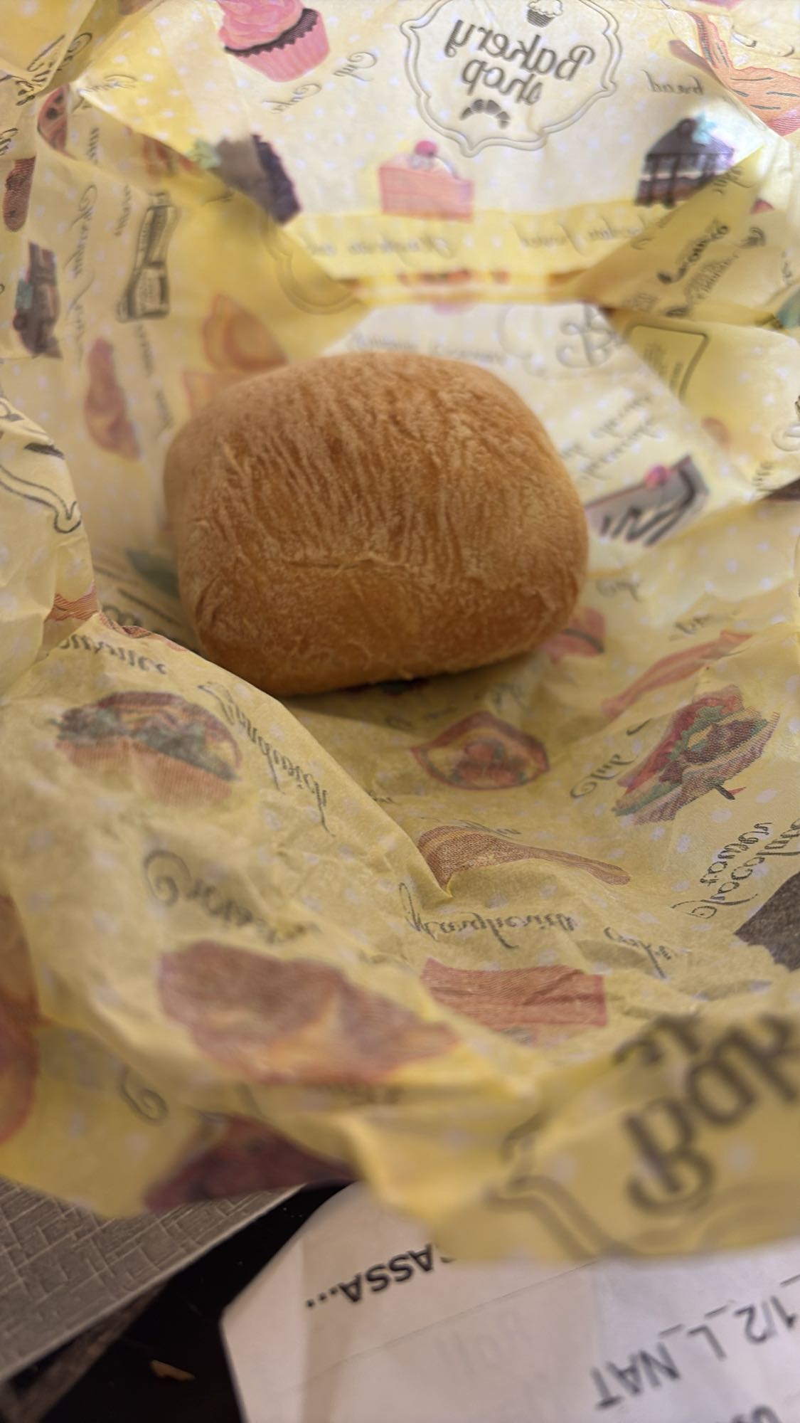 Panecillo de pan blanco