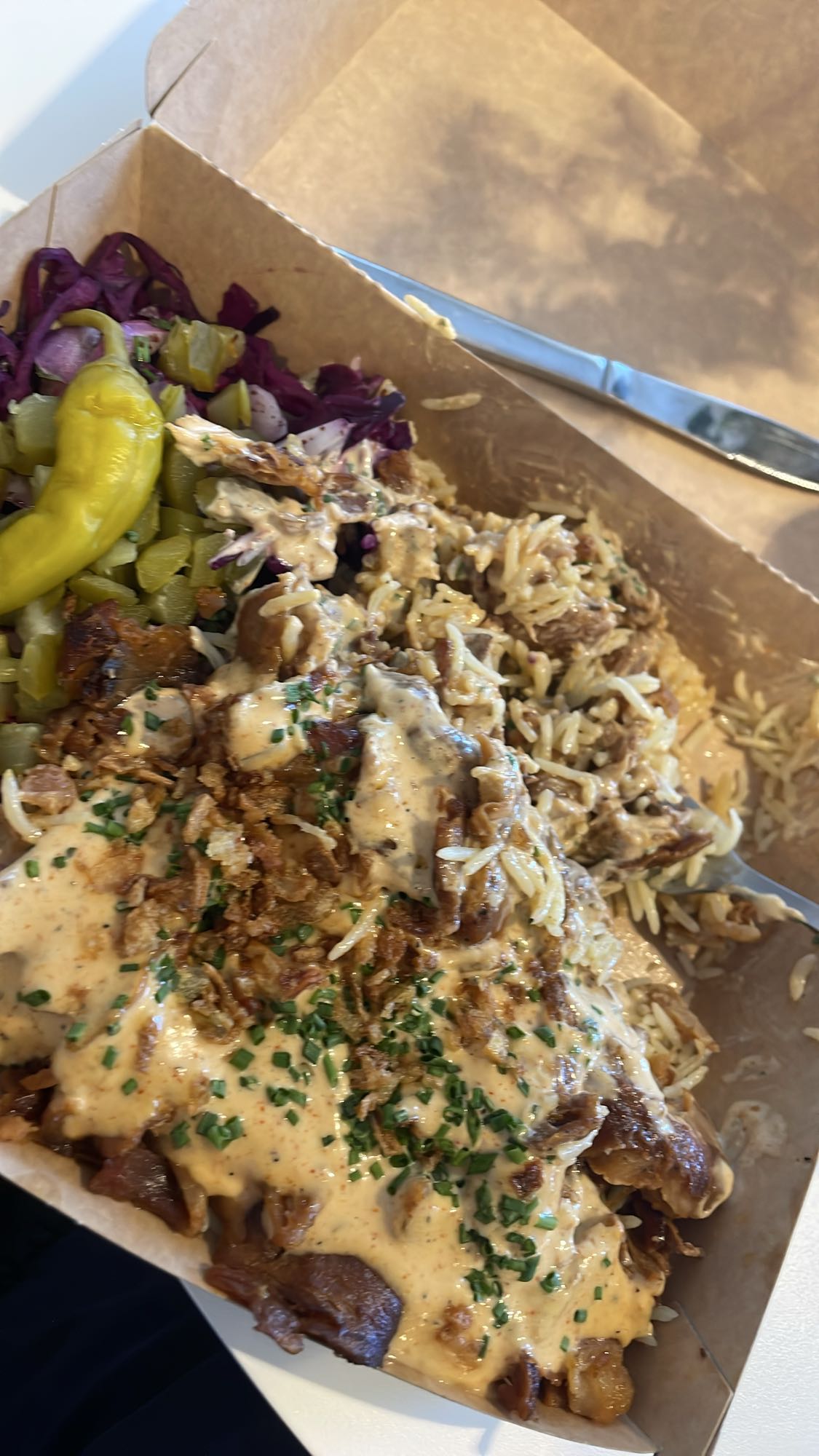 Kebabtallrik med ris