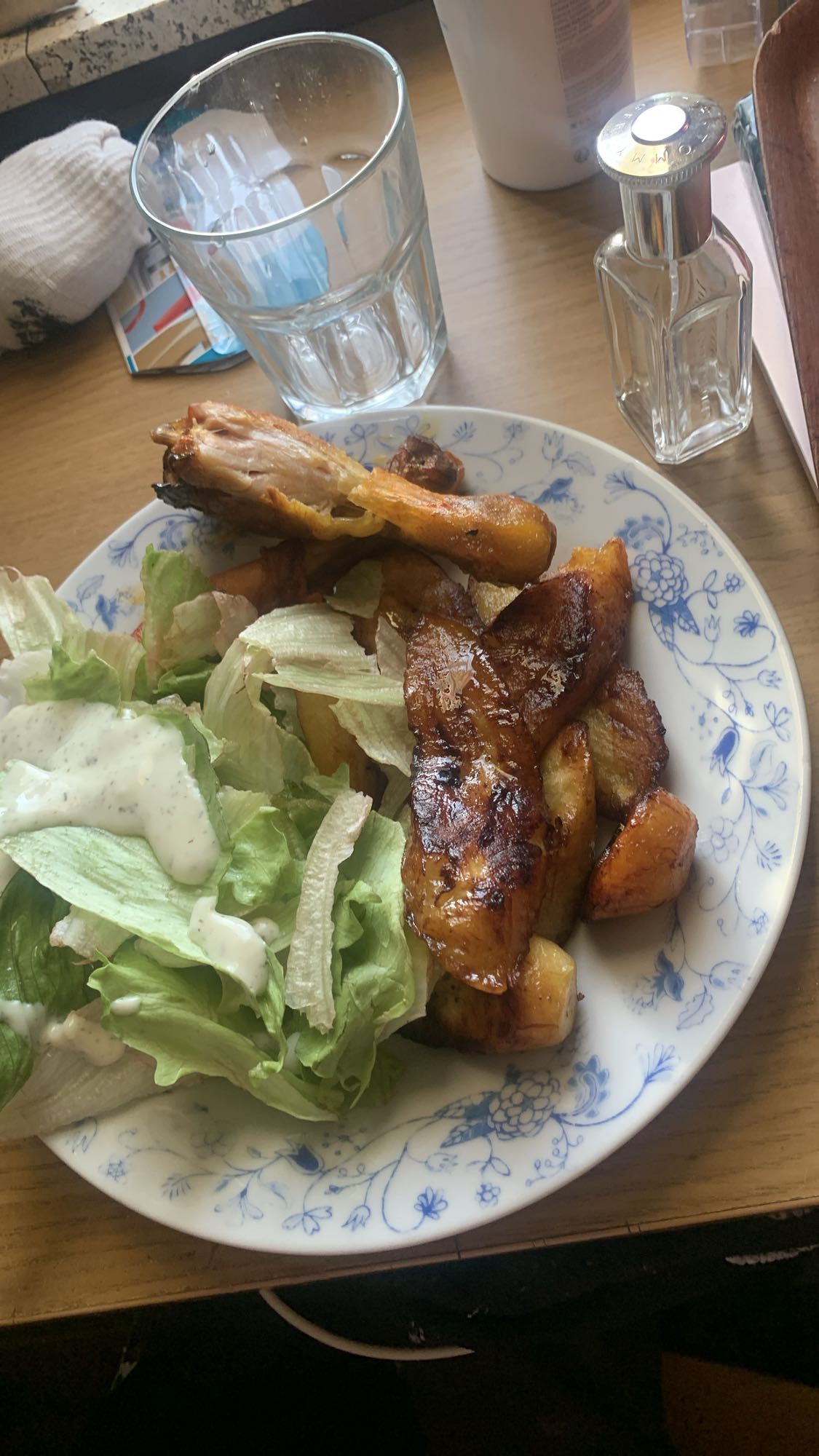 Poulet et salade