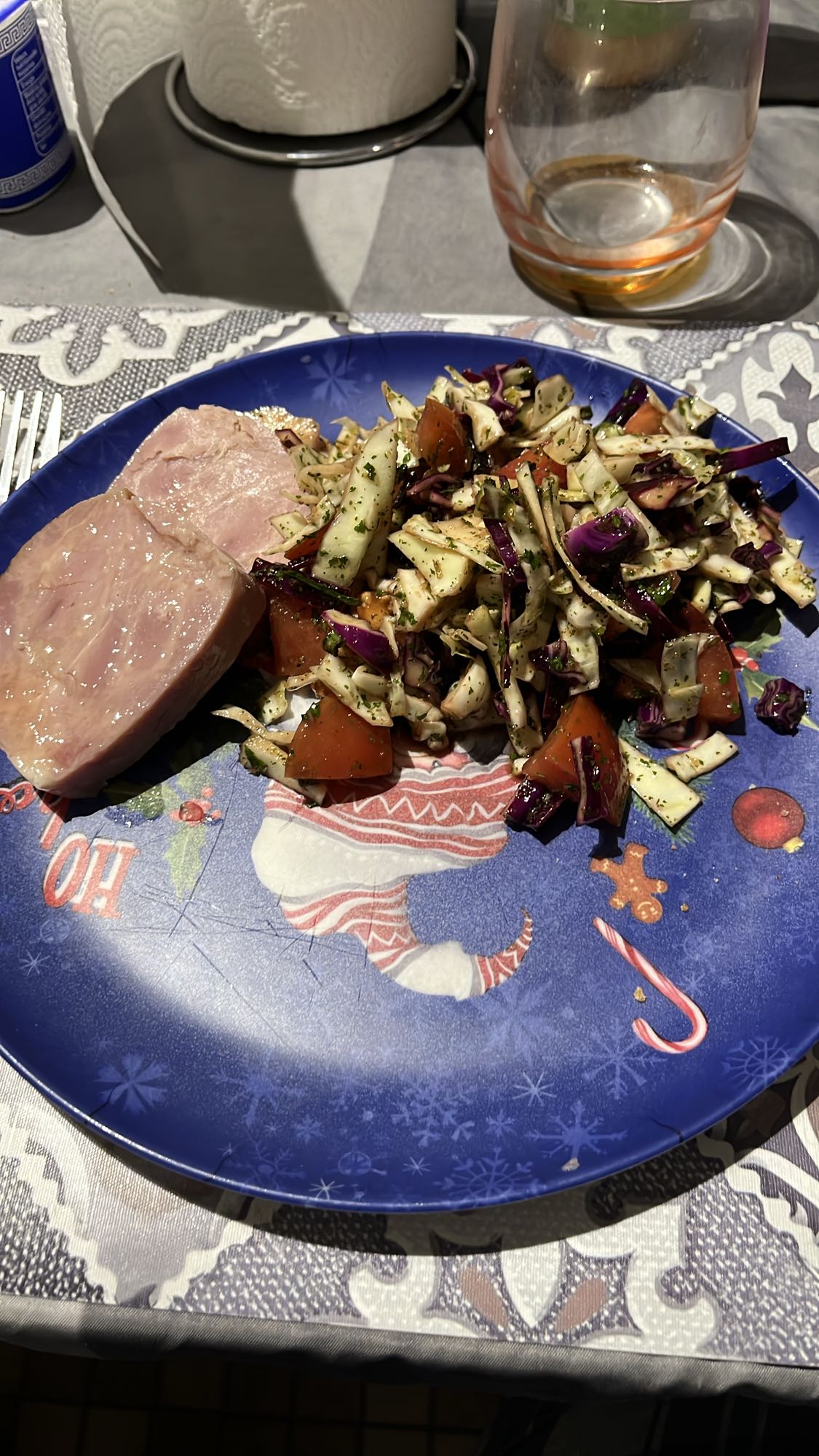 Jambon et salade