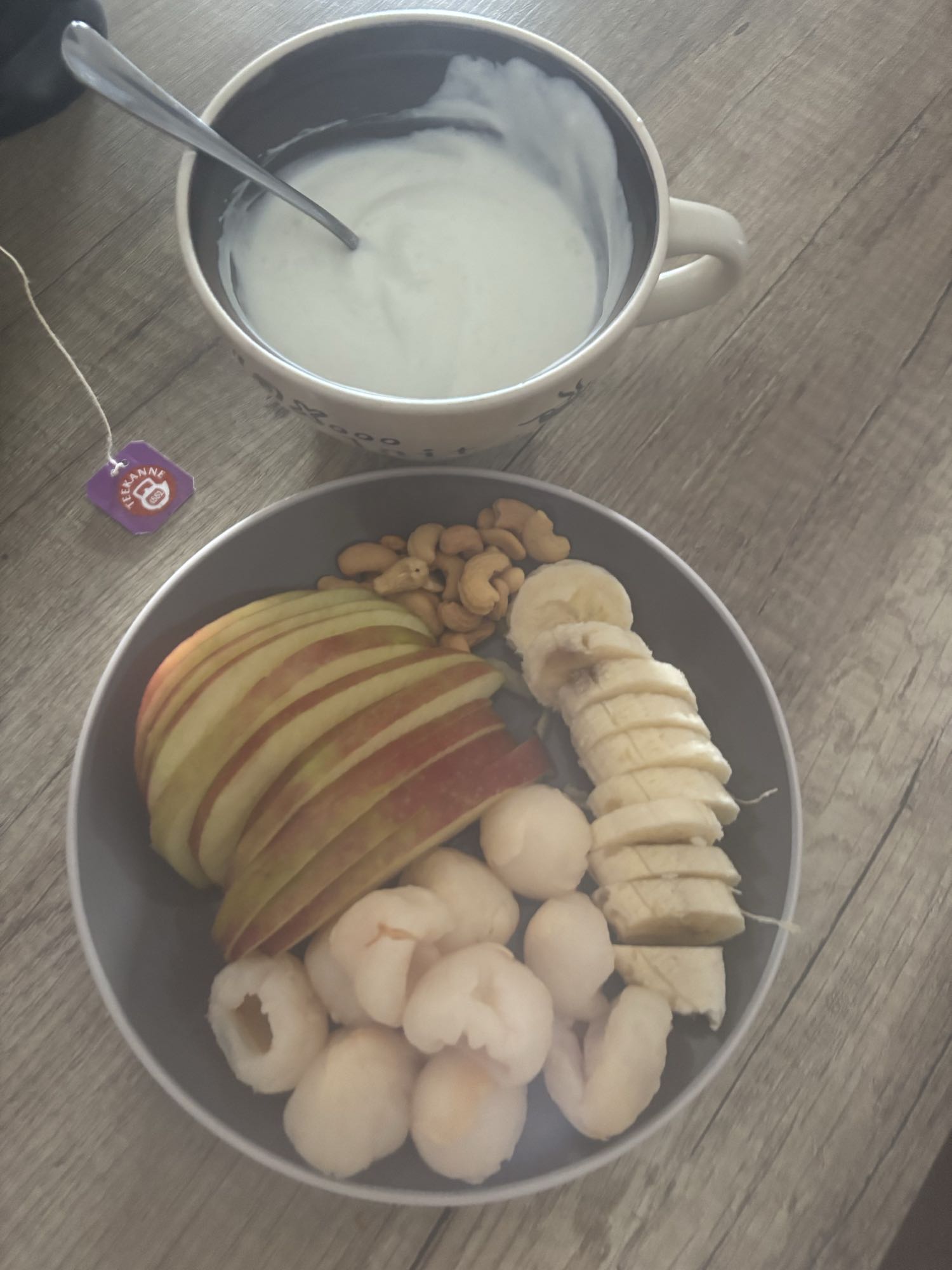 Fruits et fromage blanc protéiné