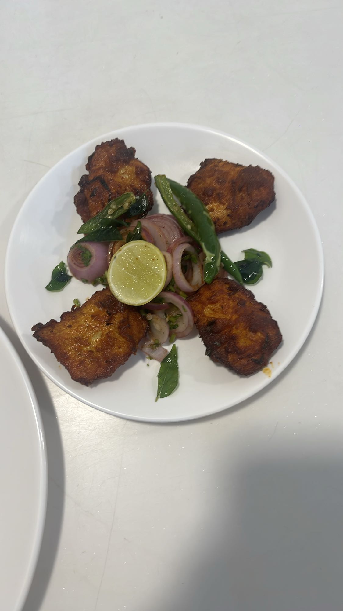 Fried Fish with Garnish
