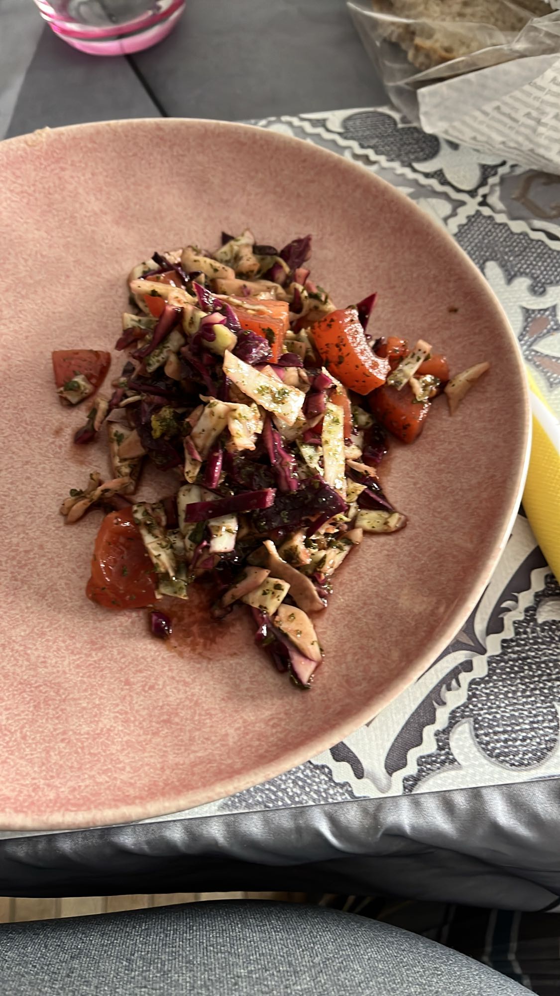 Salade de chou colorée