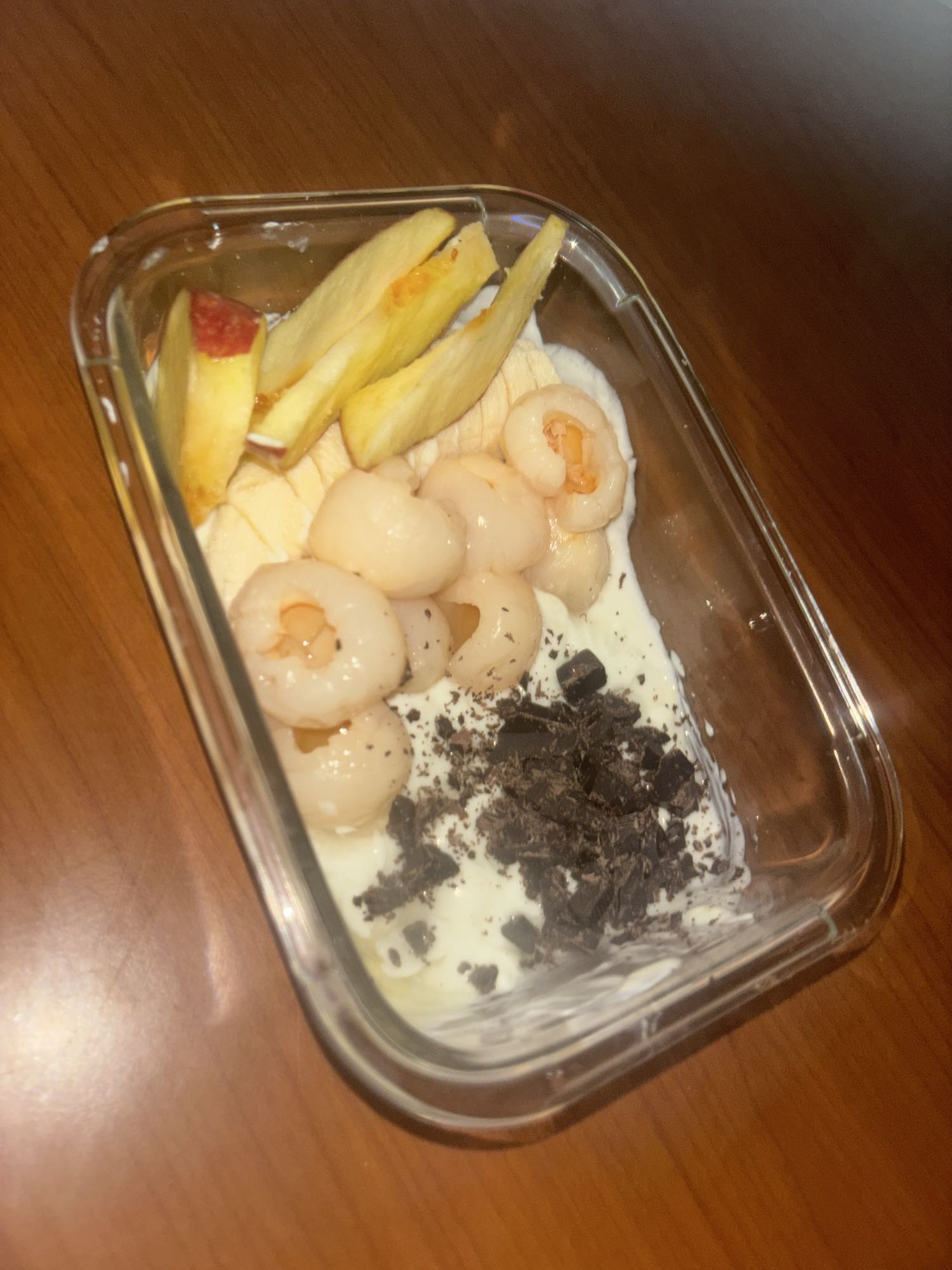 Fromage blanc protéiné aux fruits et chocolat noir