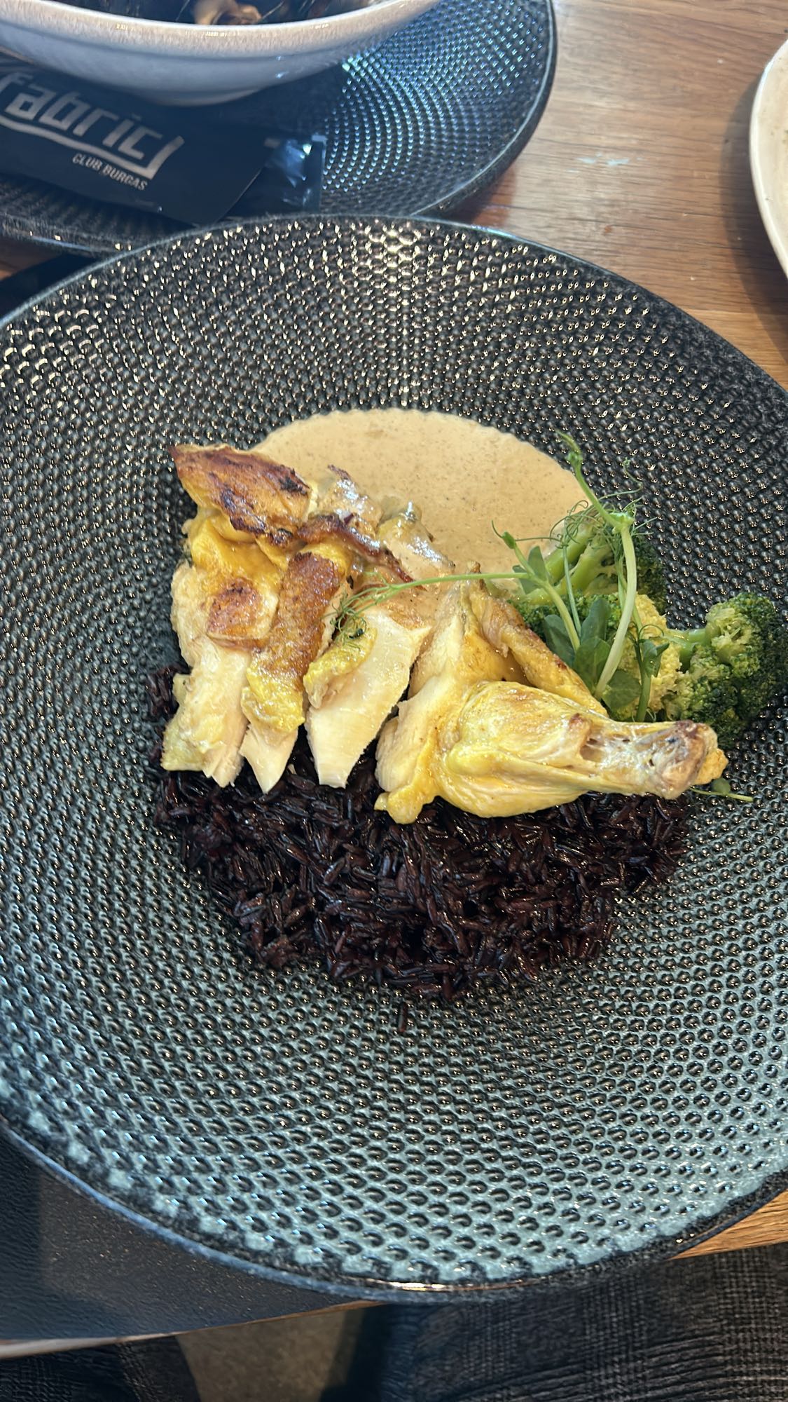 Chicken with black rice
