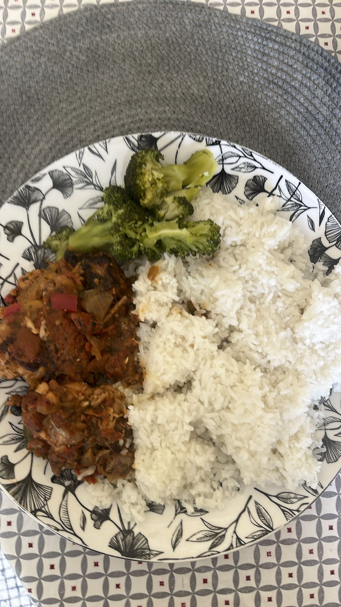 Riz, poulet et brocoli