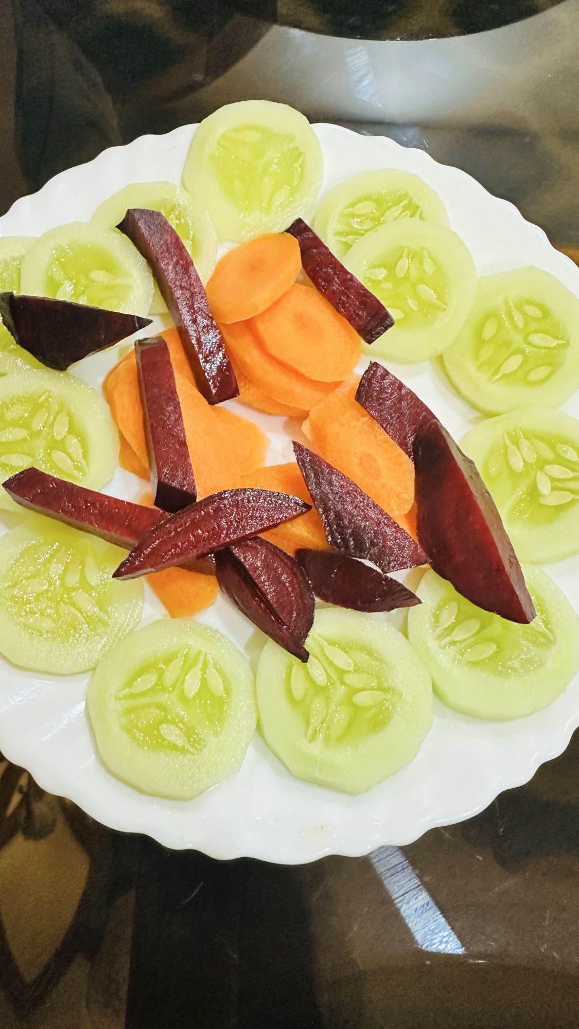 Cucumber Beet Carrot Salad