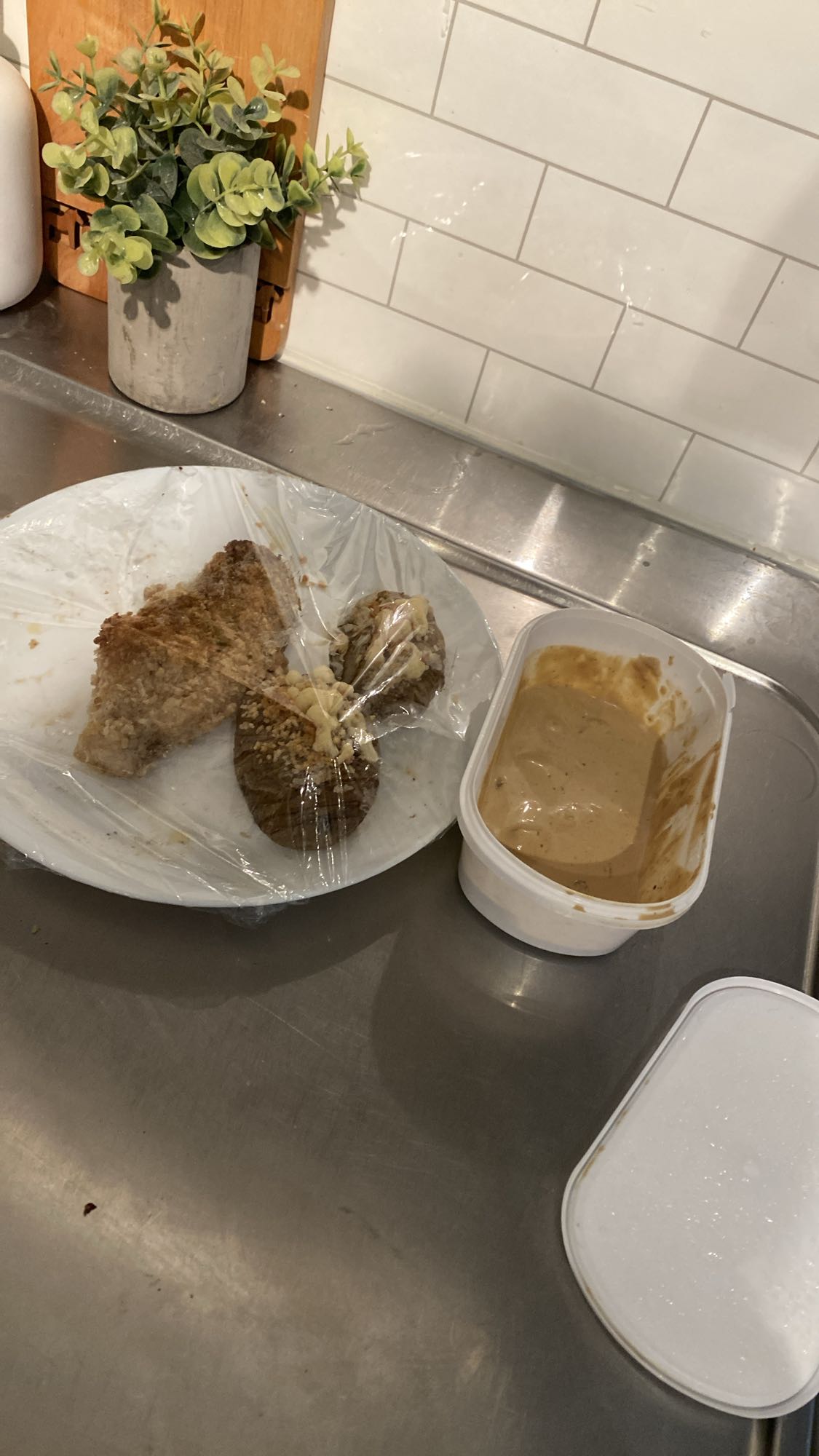 Panerad kyckling med potatis