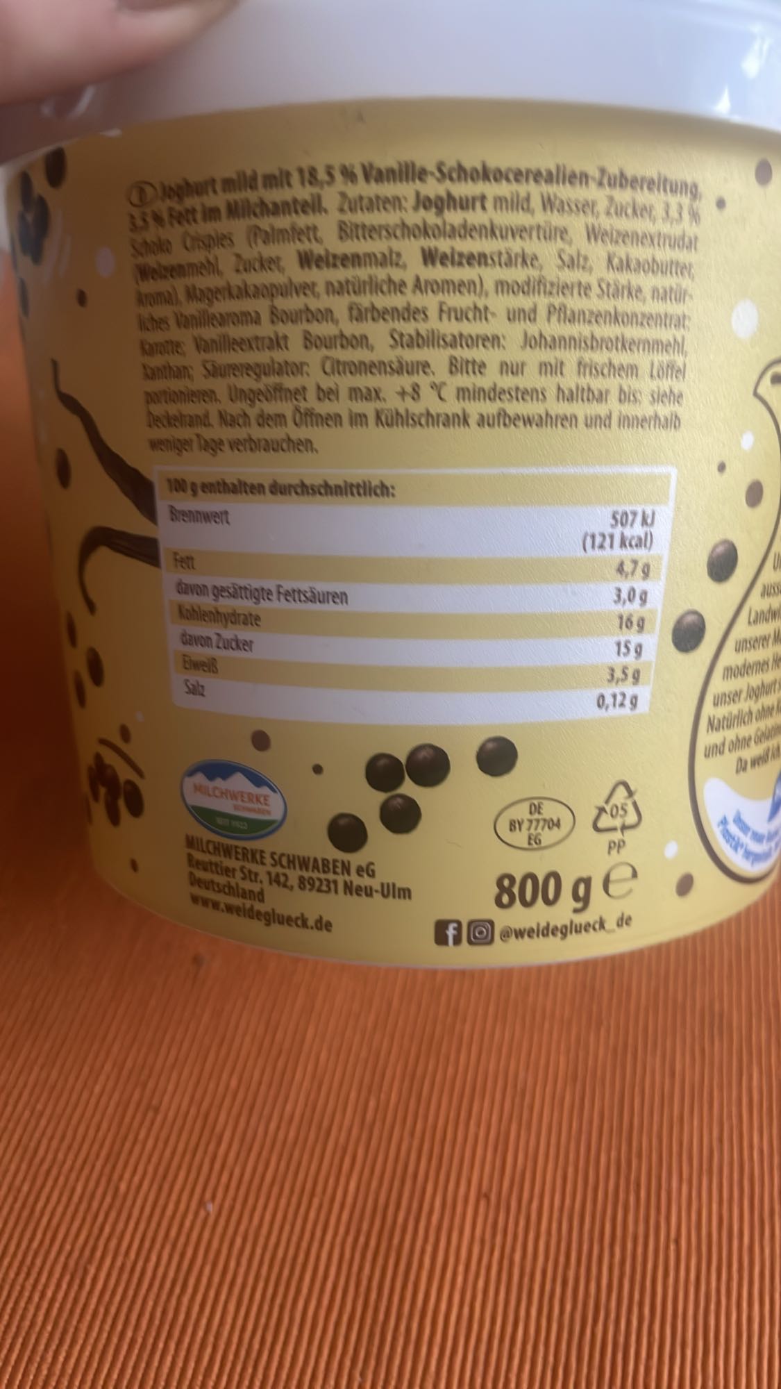 Vanille-Schoko Joghurt