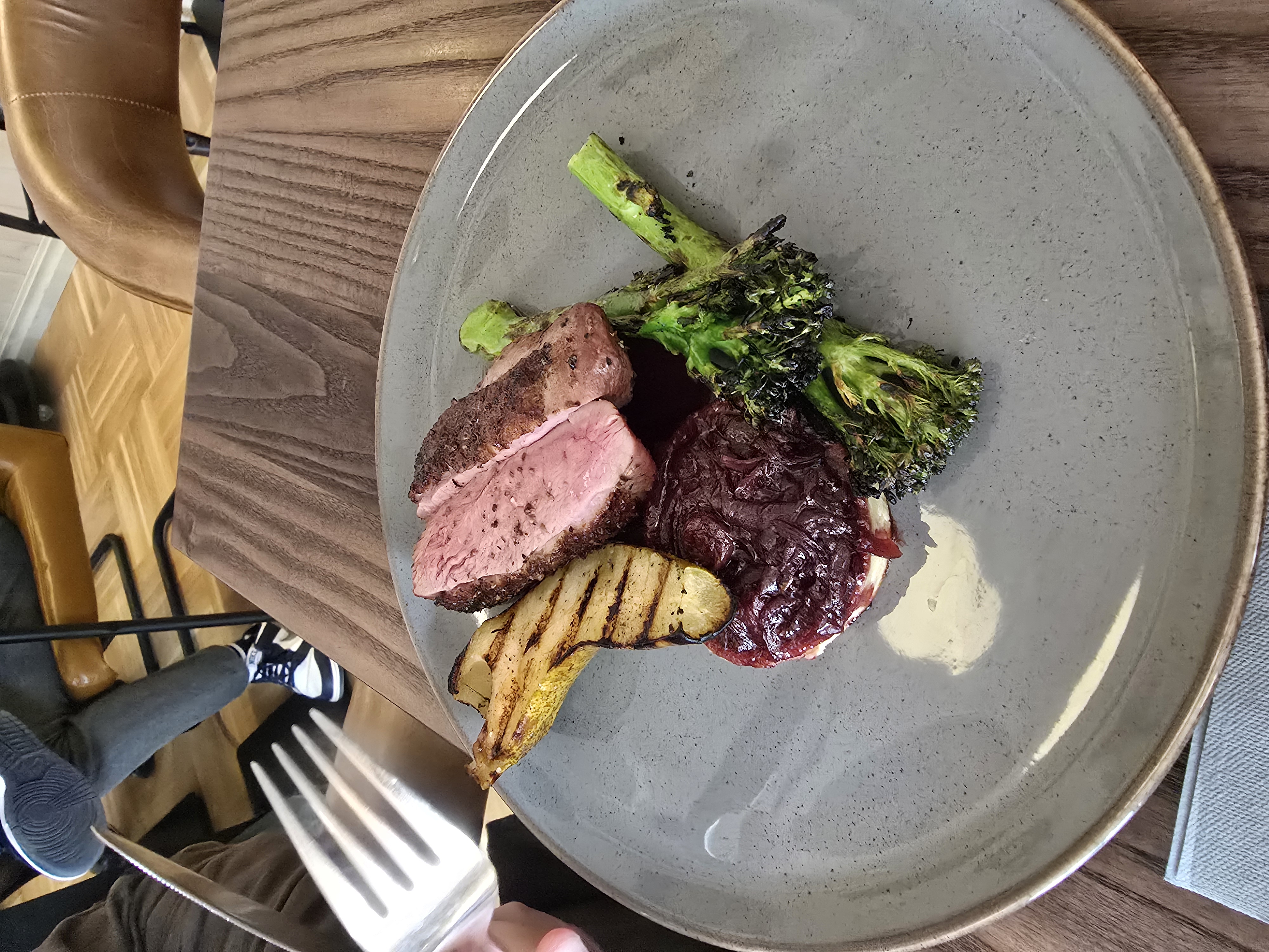 Grilled Duck with Veggies