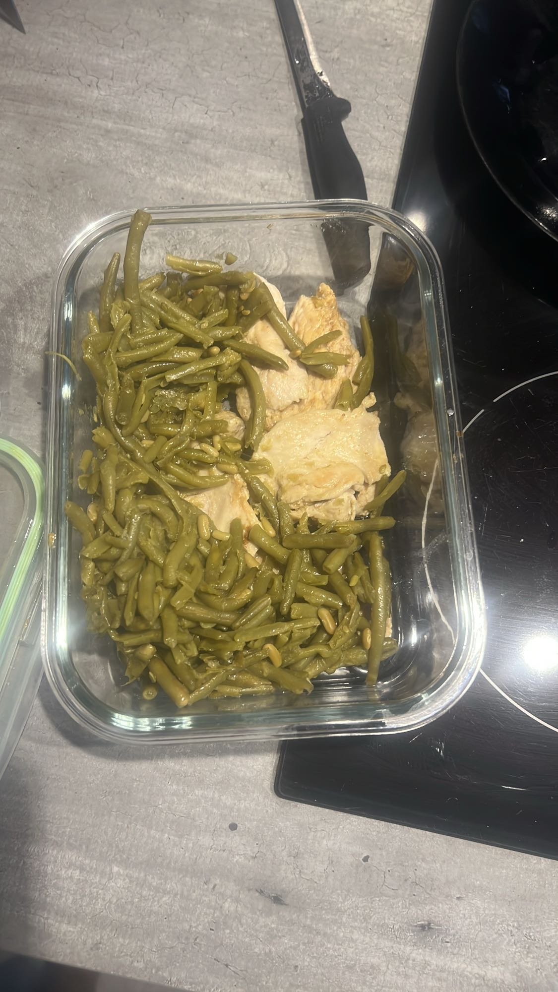 Poulet et haricots verts