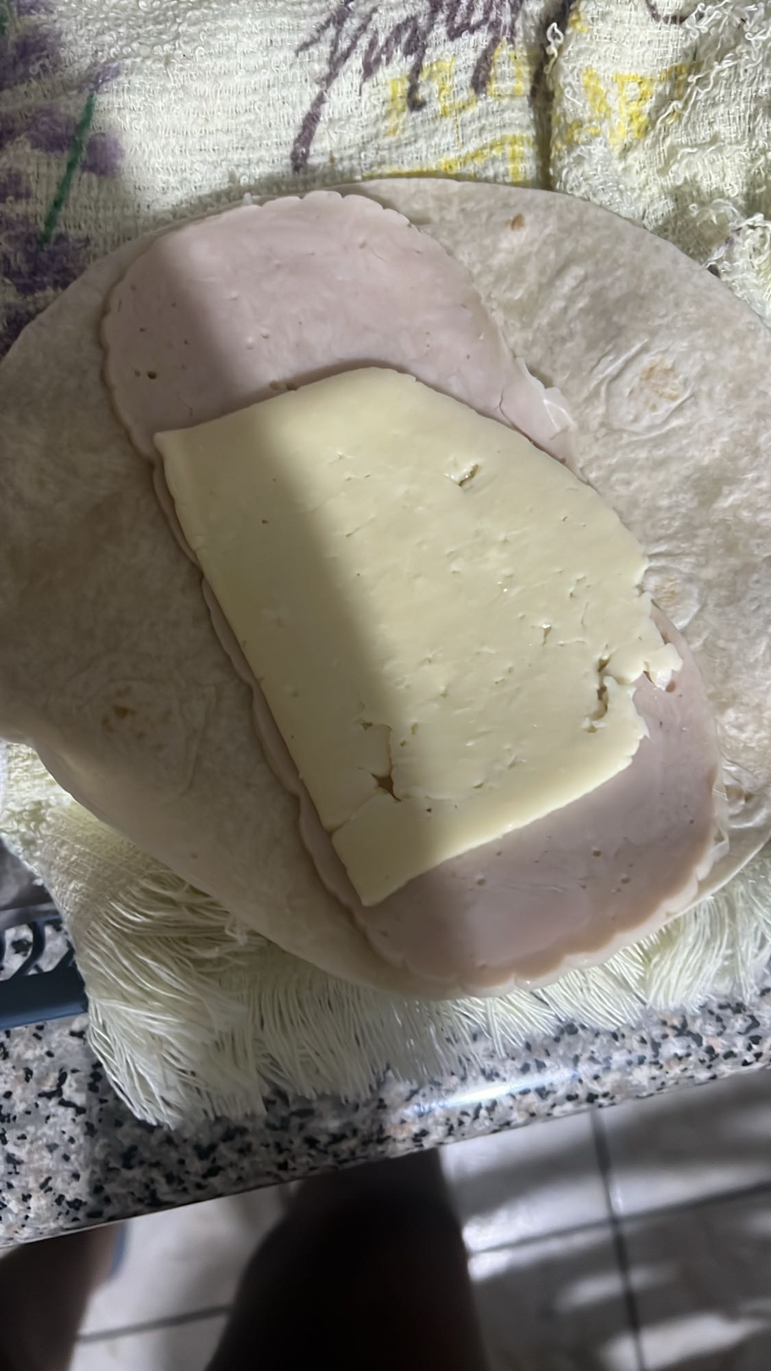 Wrap de jamón y queso