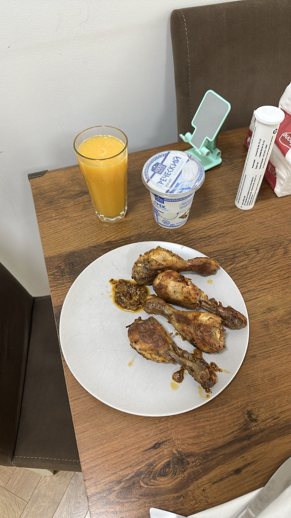 Chicken with yogurt & juice