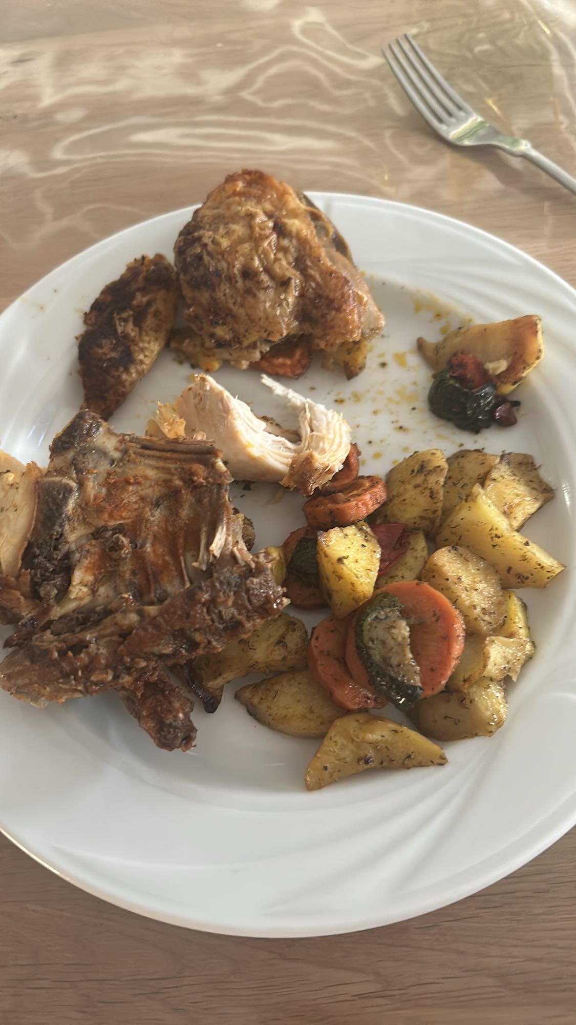 Pieczony kurczak z warzywami