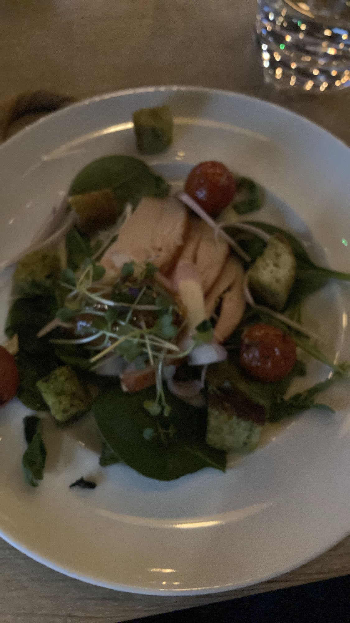 Kycklingsallad med krutonger