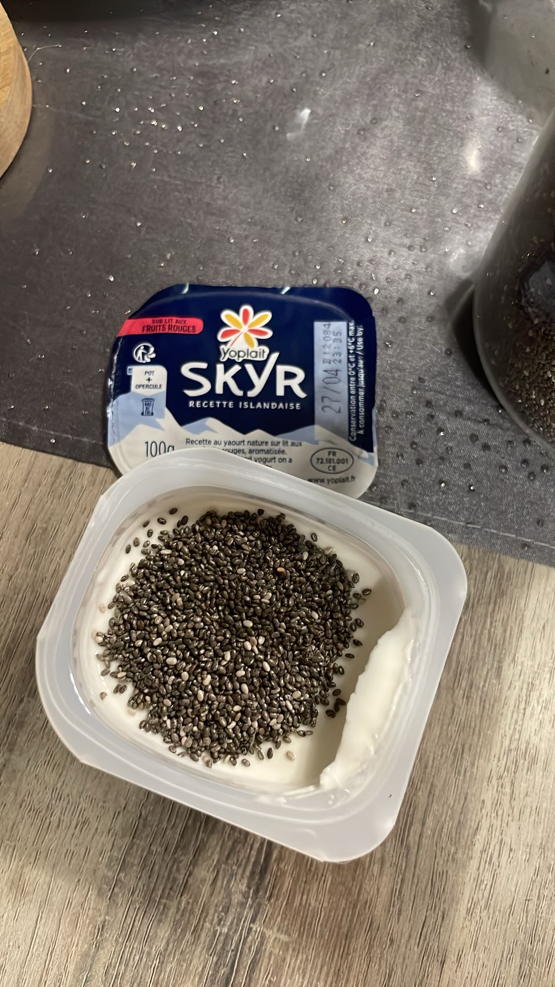 Skyr et graines de chia