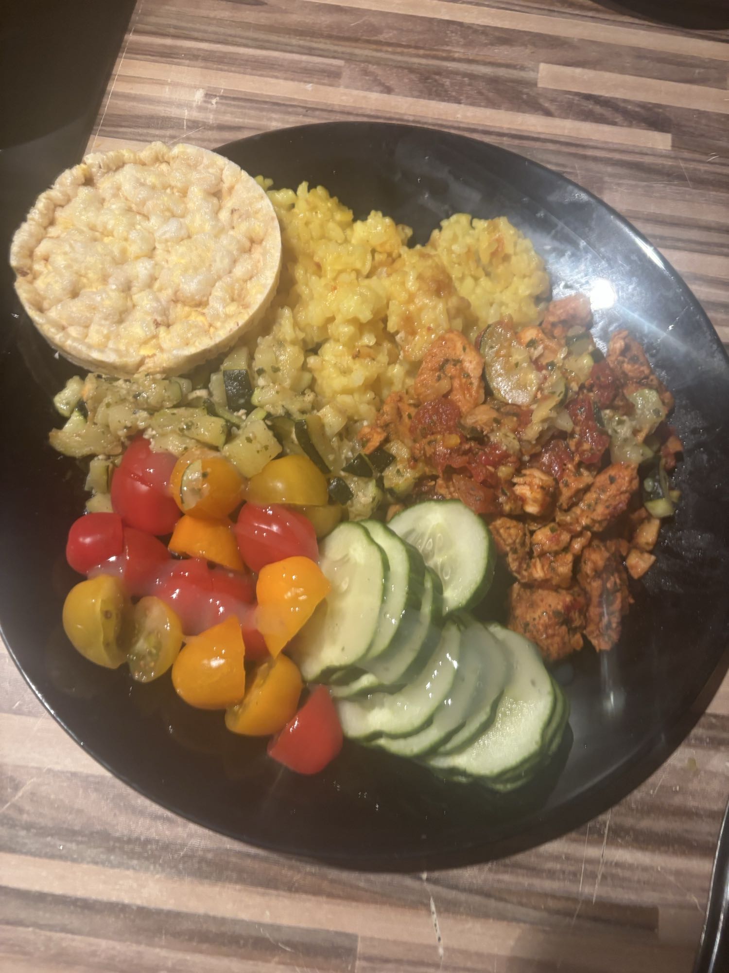 Assiette poulet et riz