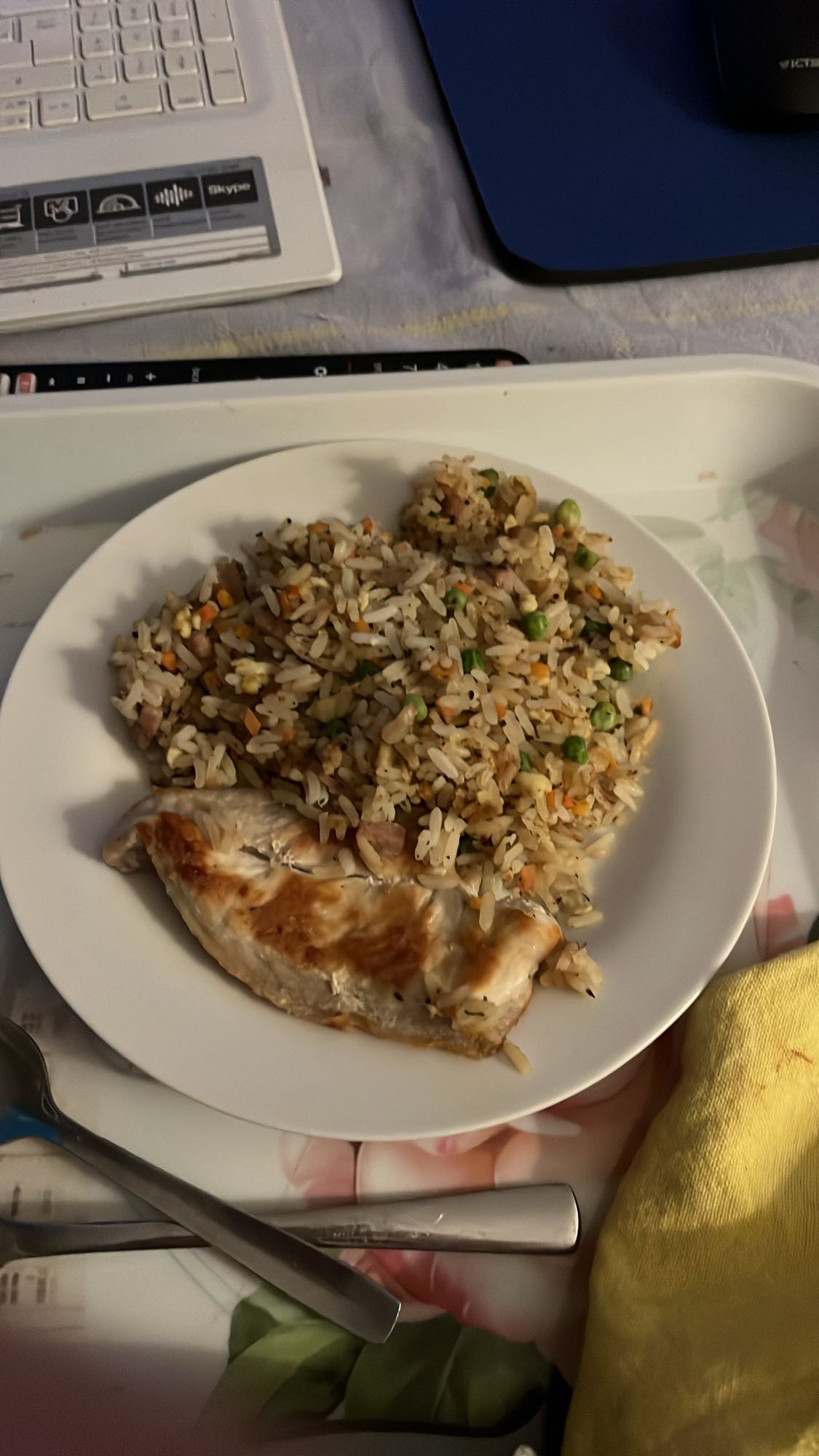 Riz sauté au poulet