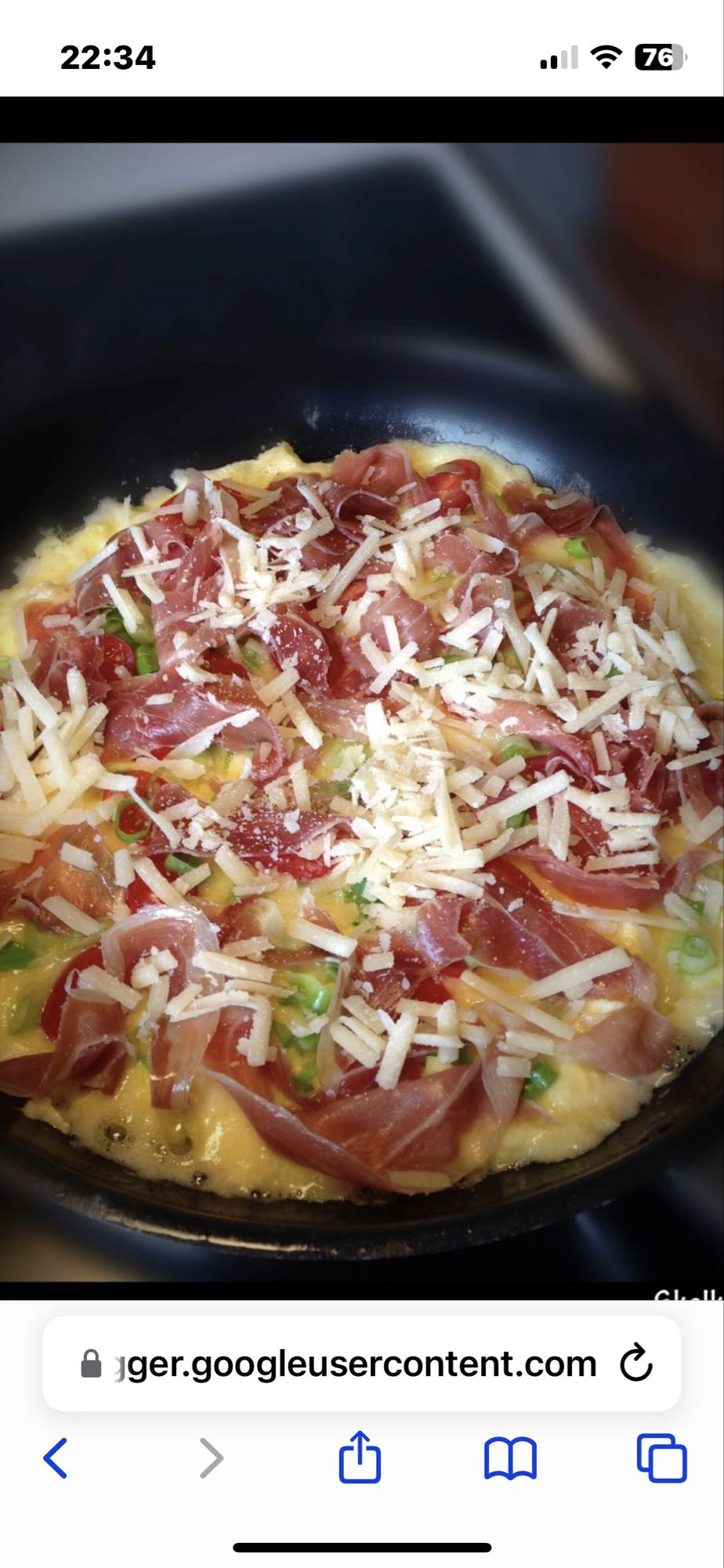 Omelett med skinka & ost